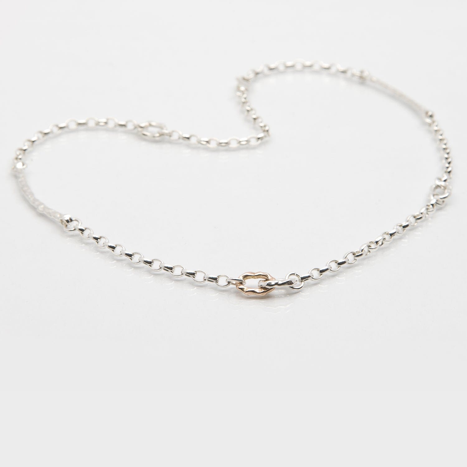 Martina Hamilton Pendants/Necklaces Island Link | Sterling Silver and 10ct Solid Rose Gold Necklace