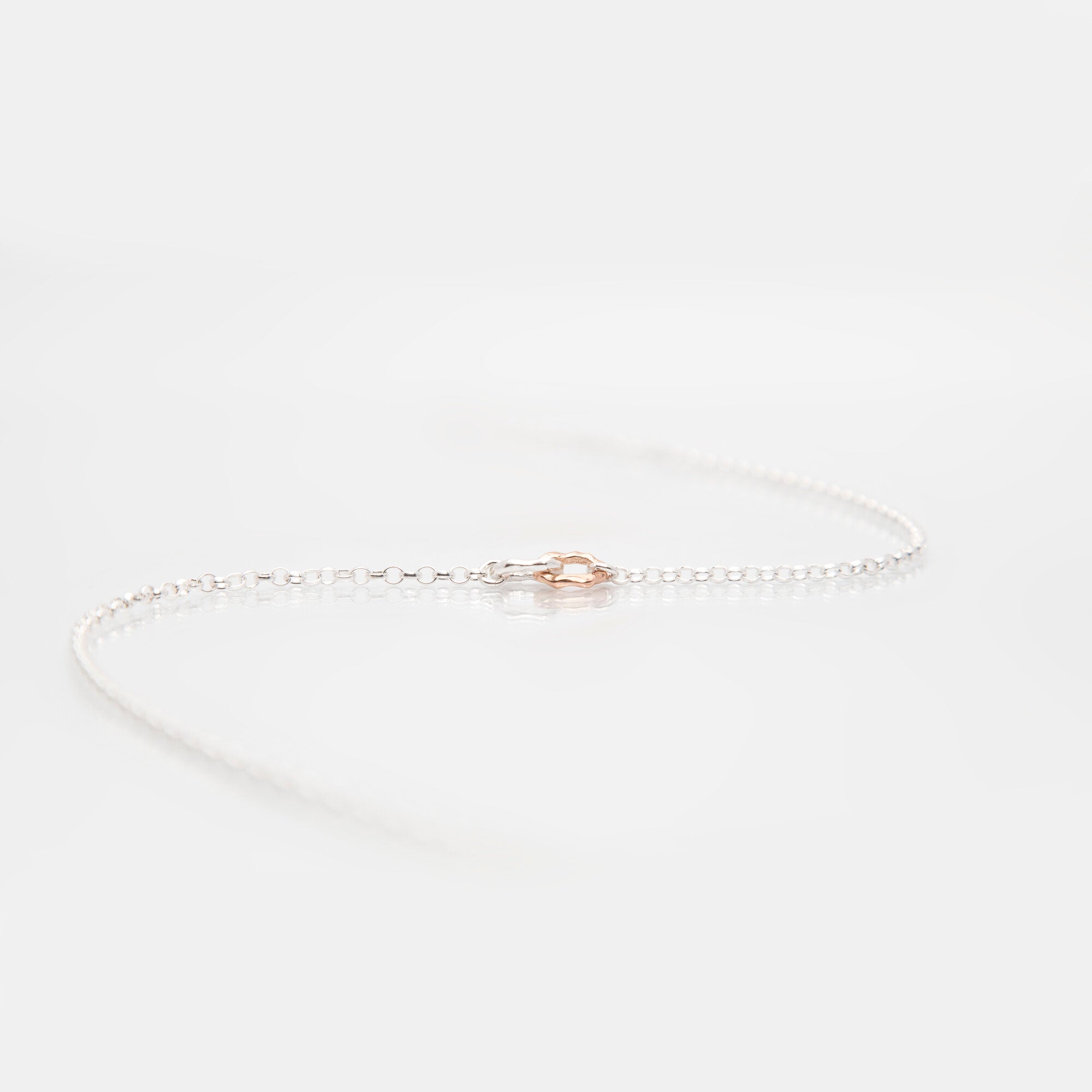 Martina Hamilton Pendants/Necklaces Island Link | Sterling Silver and 10ct Solid Rose Gold Pendant