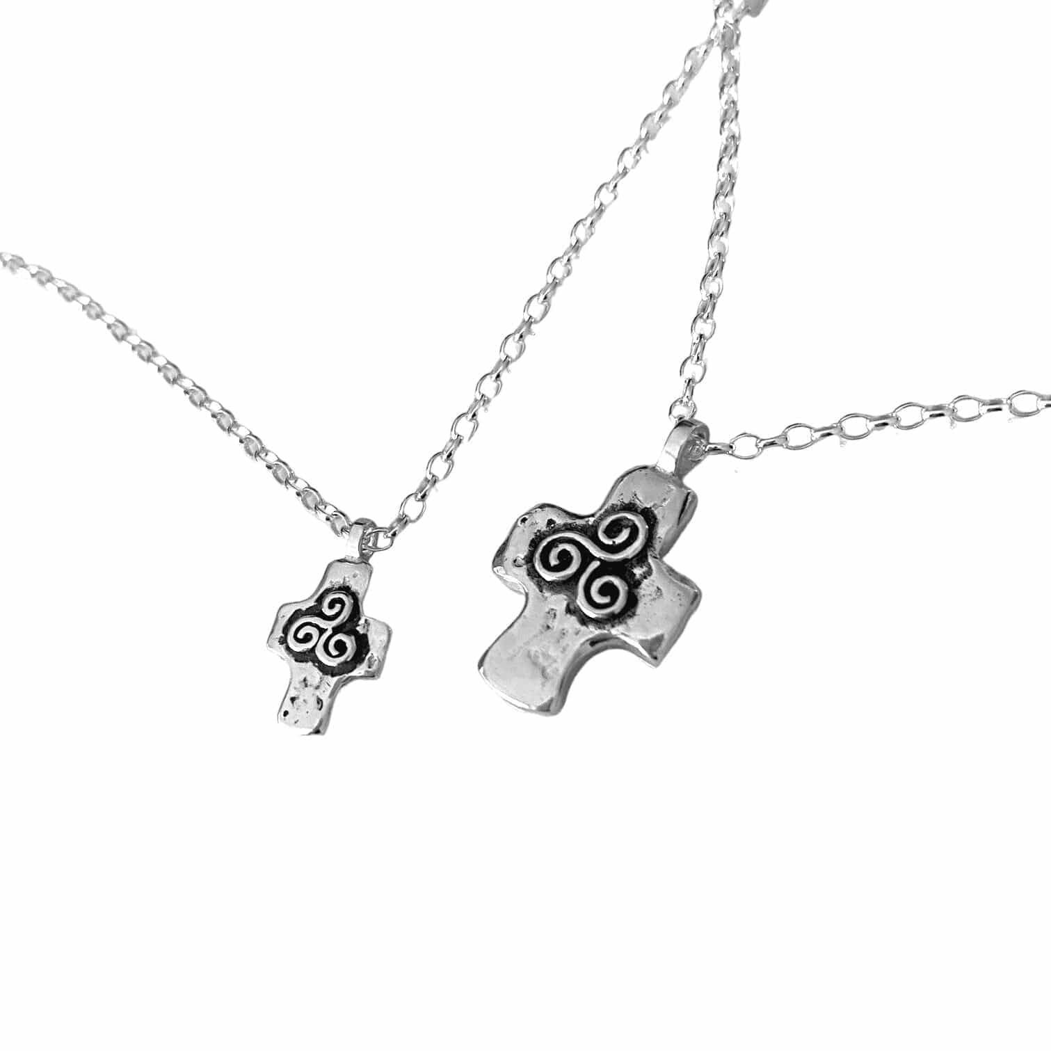 Martina Hamilton Pendants/Necklaces Newgrange Cross | Sterling Silver Square Cross Pendant