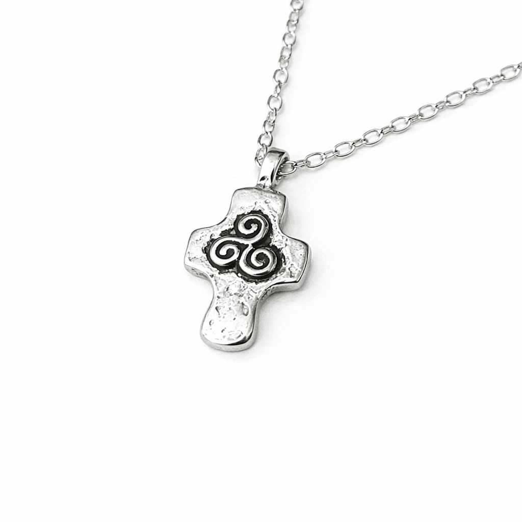 Martina Hamilton Pendants/Necklaces Newgrange Cross | Sterling Silver Square Cross Pendant