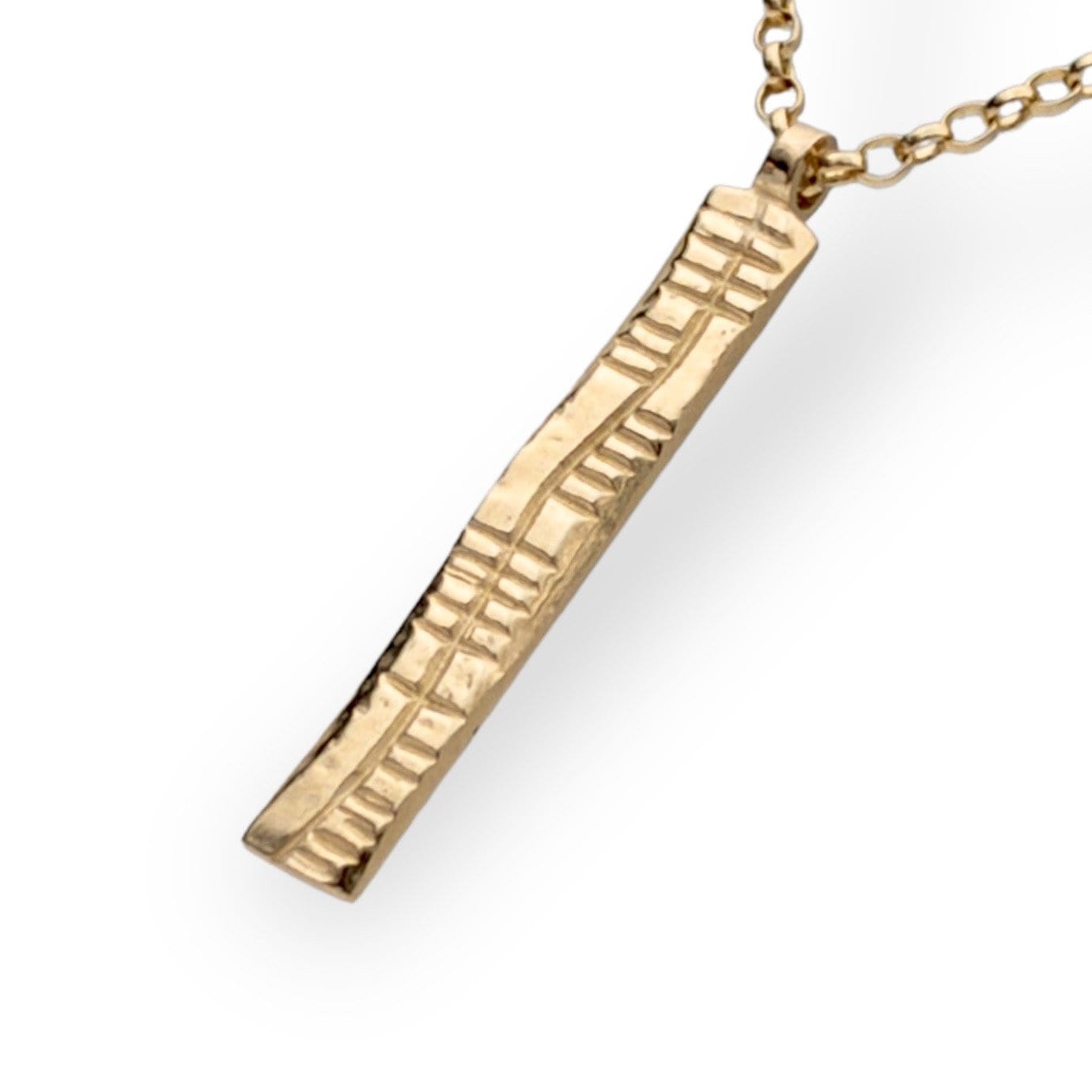 Martina Hamilton Pendants/Necklaces Ogham | 9ct Solid Gold Sláinte Good Health Pendant