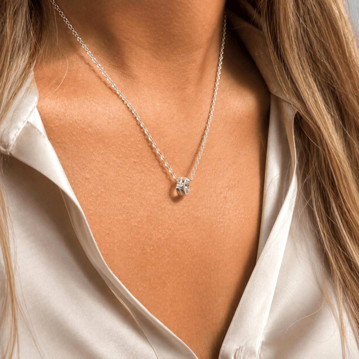 Martina Hamilton Pendants/Necklaces Ogham | Baby Ring Grá Necklace