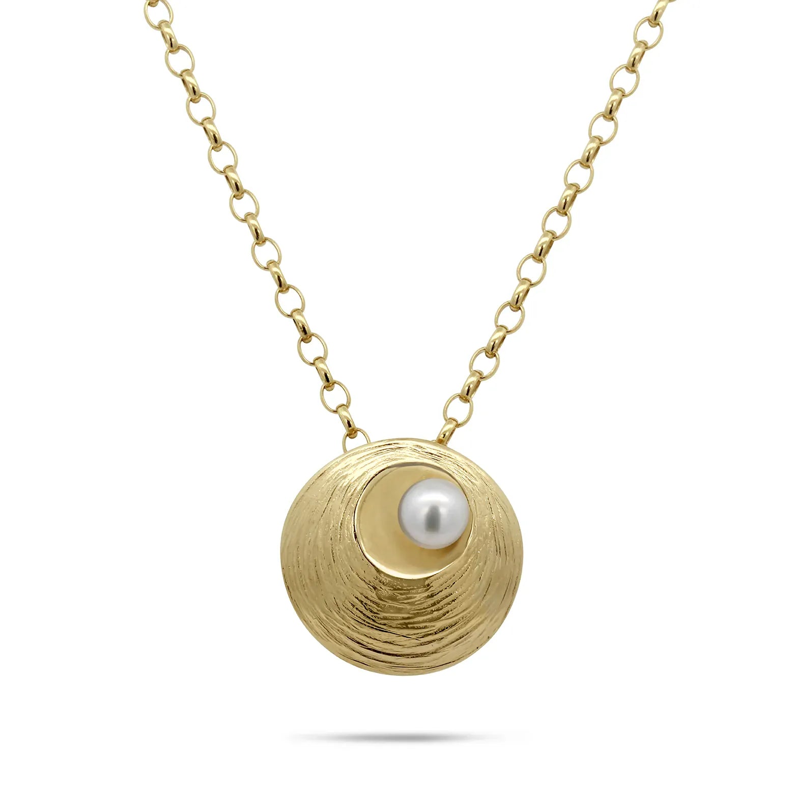 Martina Hamilton Pendants/Necklaces Oyster Pearl | 9ct Solid Gold and Pearl Pendant Small