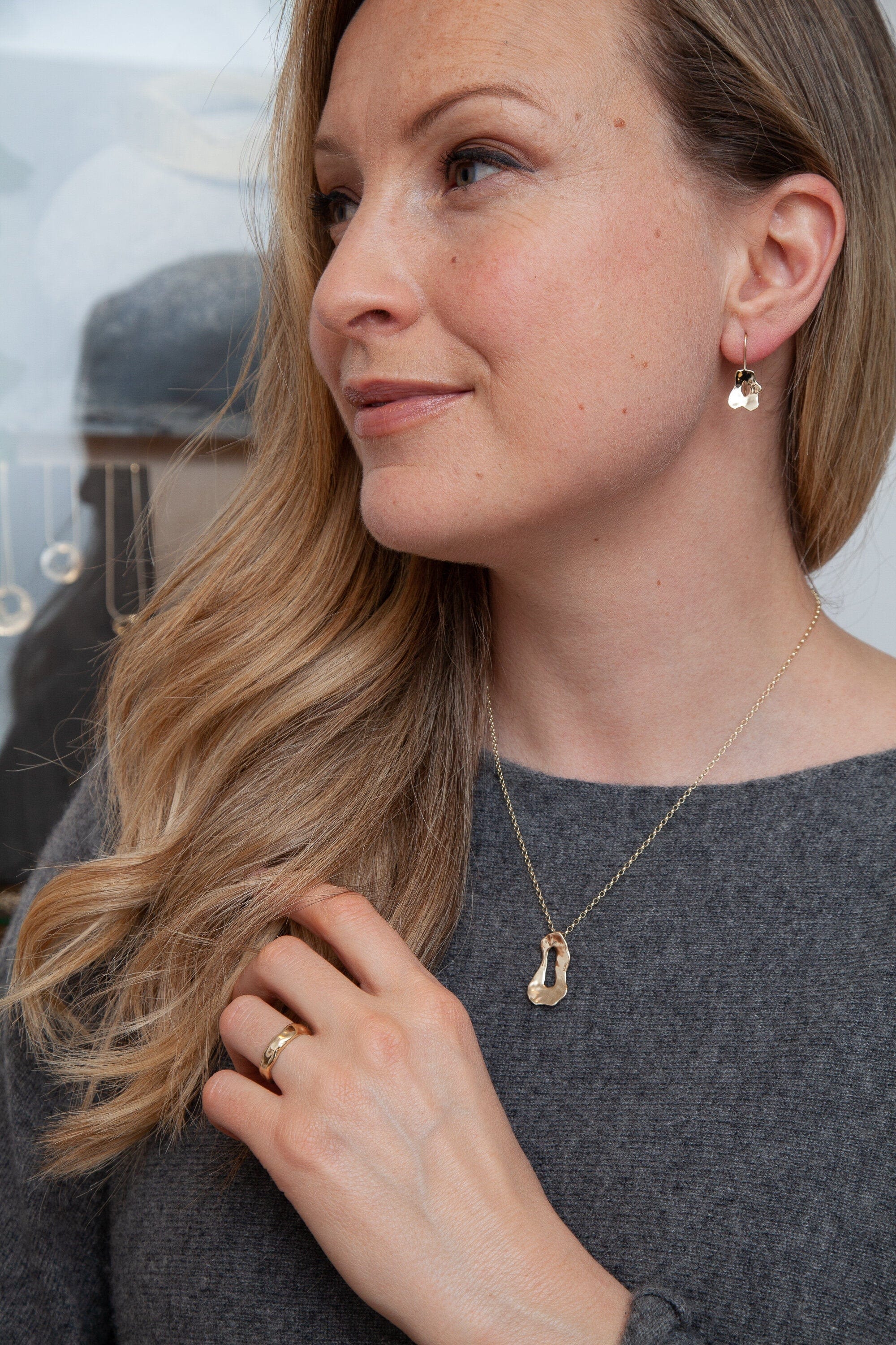 Martina Hamilton Pendants/Necklaces Reflections | 9ct Solid Gold Pendant Medium