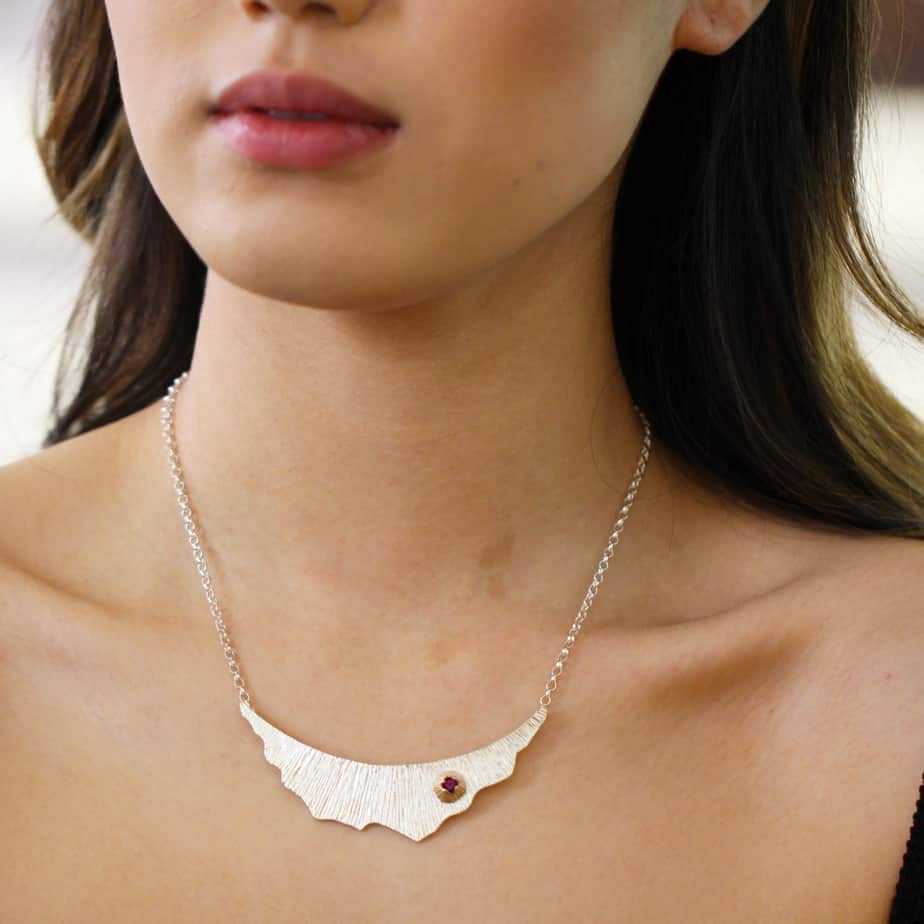 Martina Hamilton Pendants/Necklaces Seashore | Sterling Silver and 10ct Rose Gold with Semi Precious Gemstone Necklace