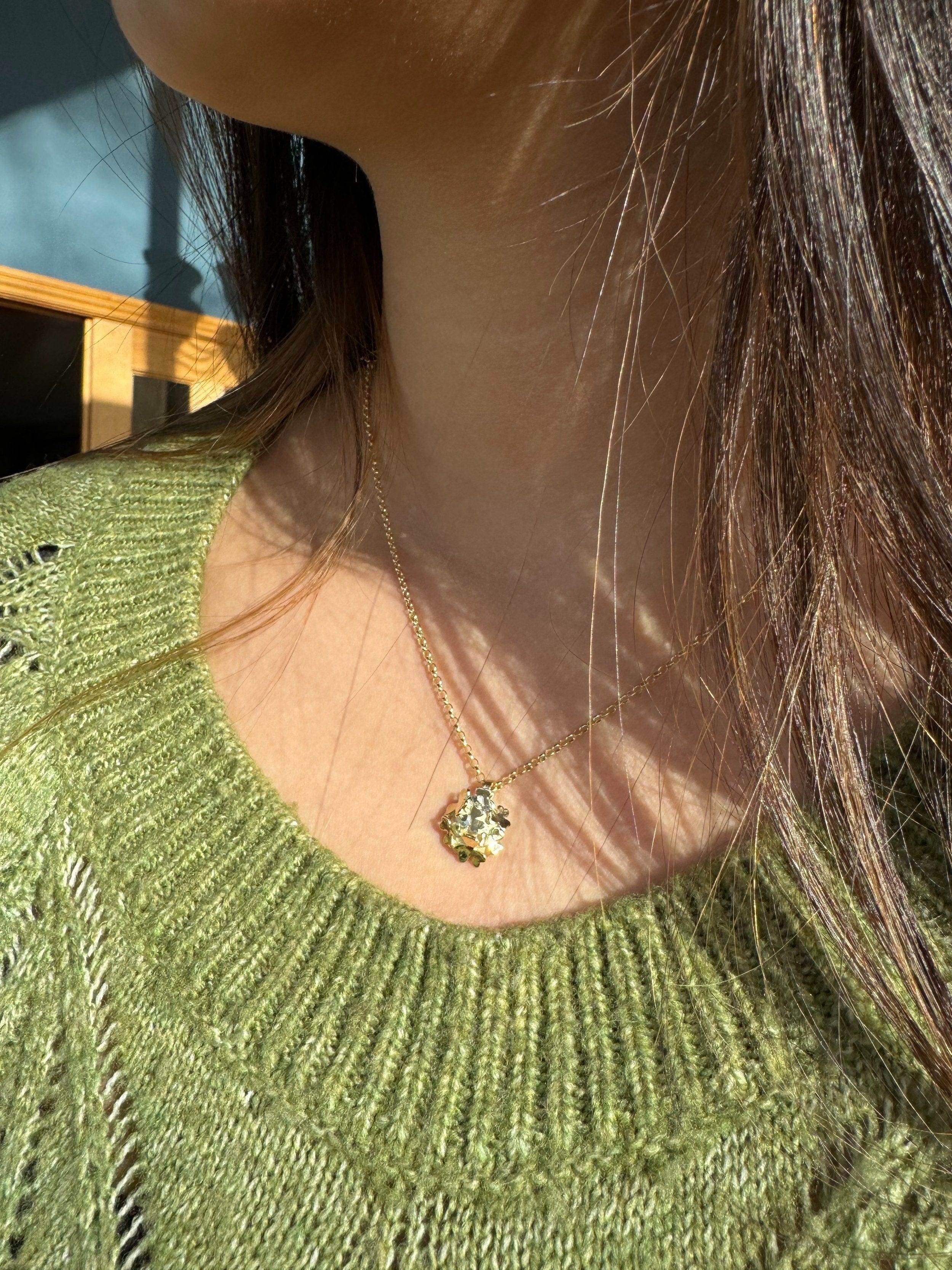 Martina Hamilton Pendants/Necklaces Shamrock | 9ct Solid Gold Cluster Pendant