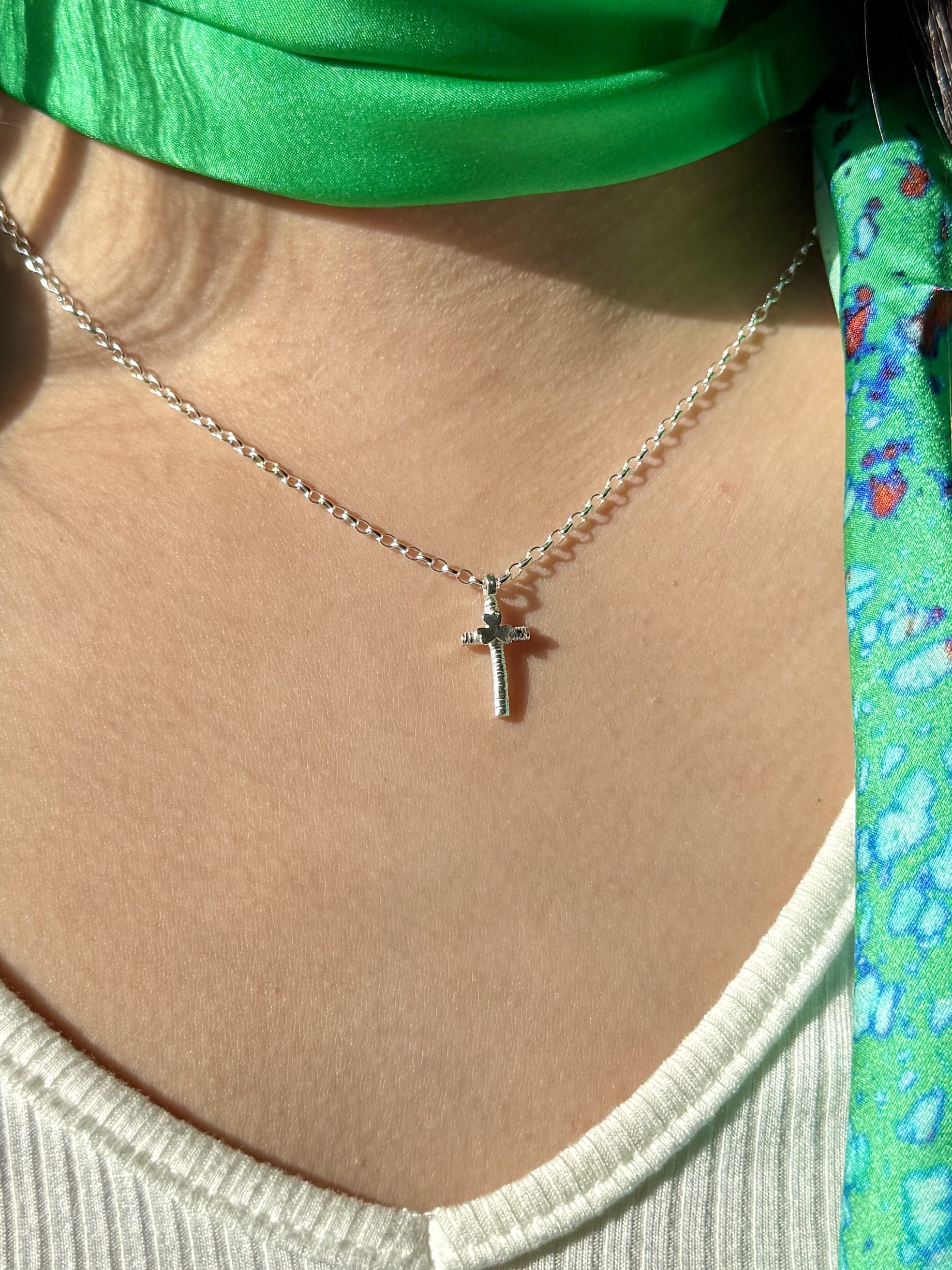 Martina Hamilton Pendants/Necklaces Shamrock | Sterling Silver Simple Cross Pendant