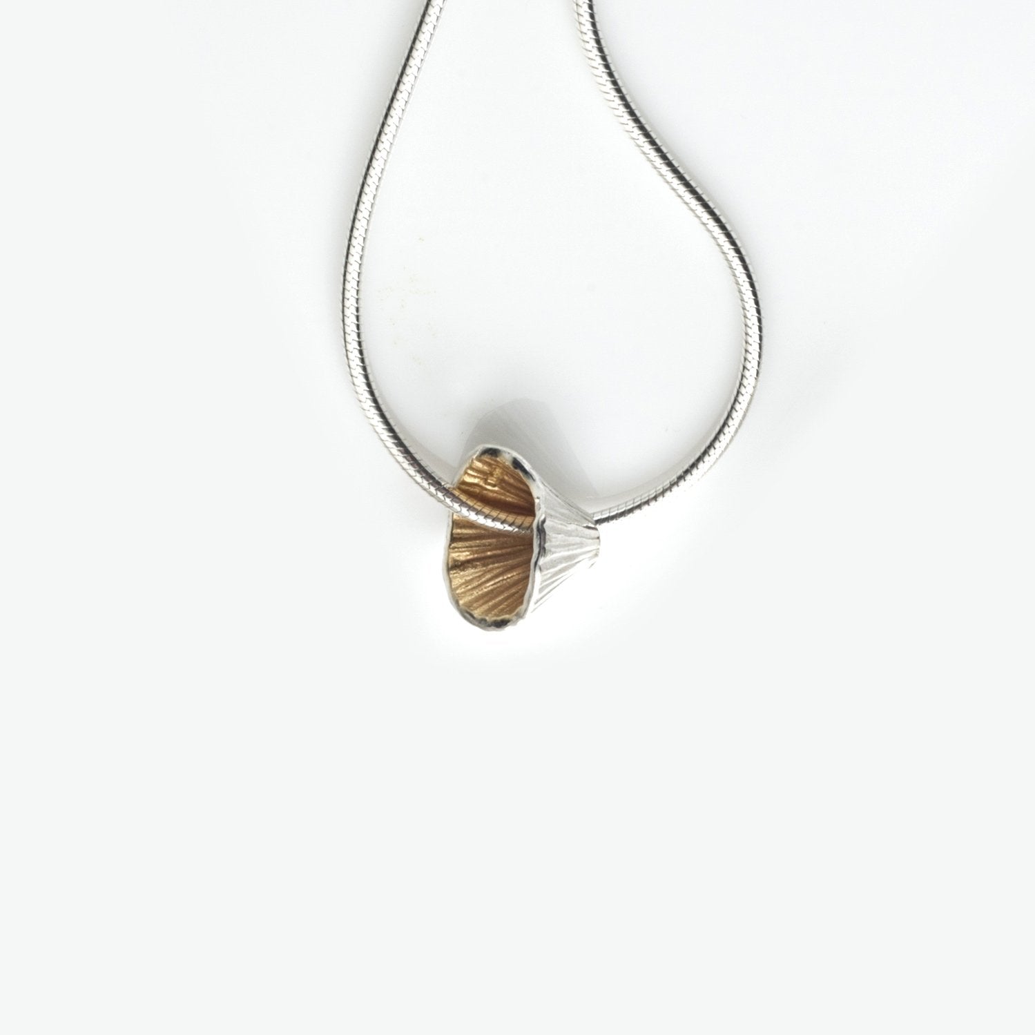 Martina Hamilton Shell Cone | Sterling Silver and 22ct Gold Plated Pendant Petite