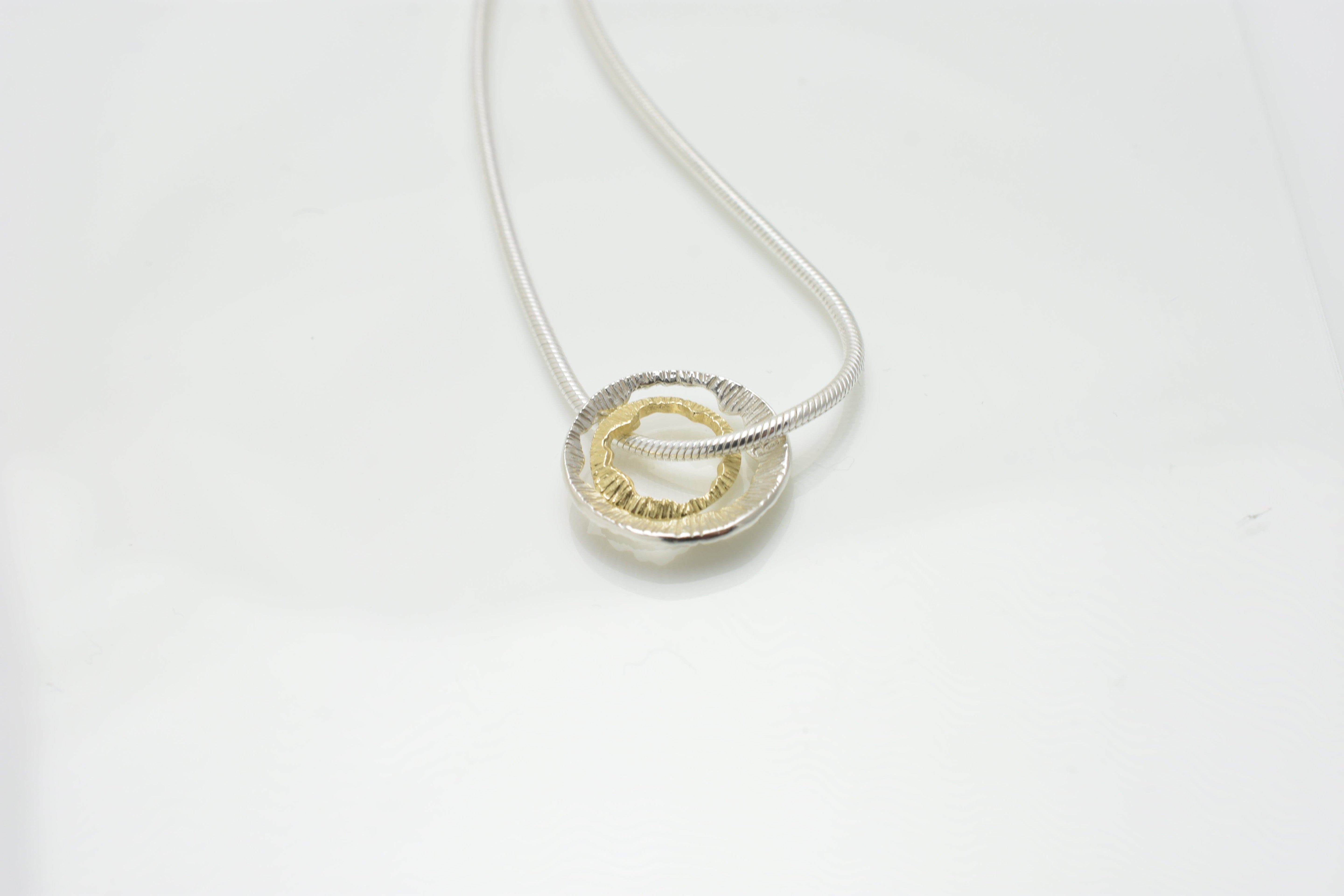 Martina Hamilton Pendants/Necklaces Shell | Sterling Silver and 9ct Solid Gold Pendant Small