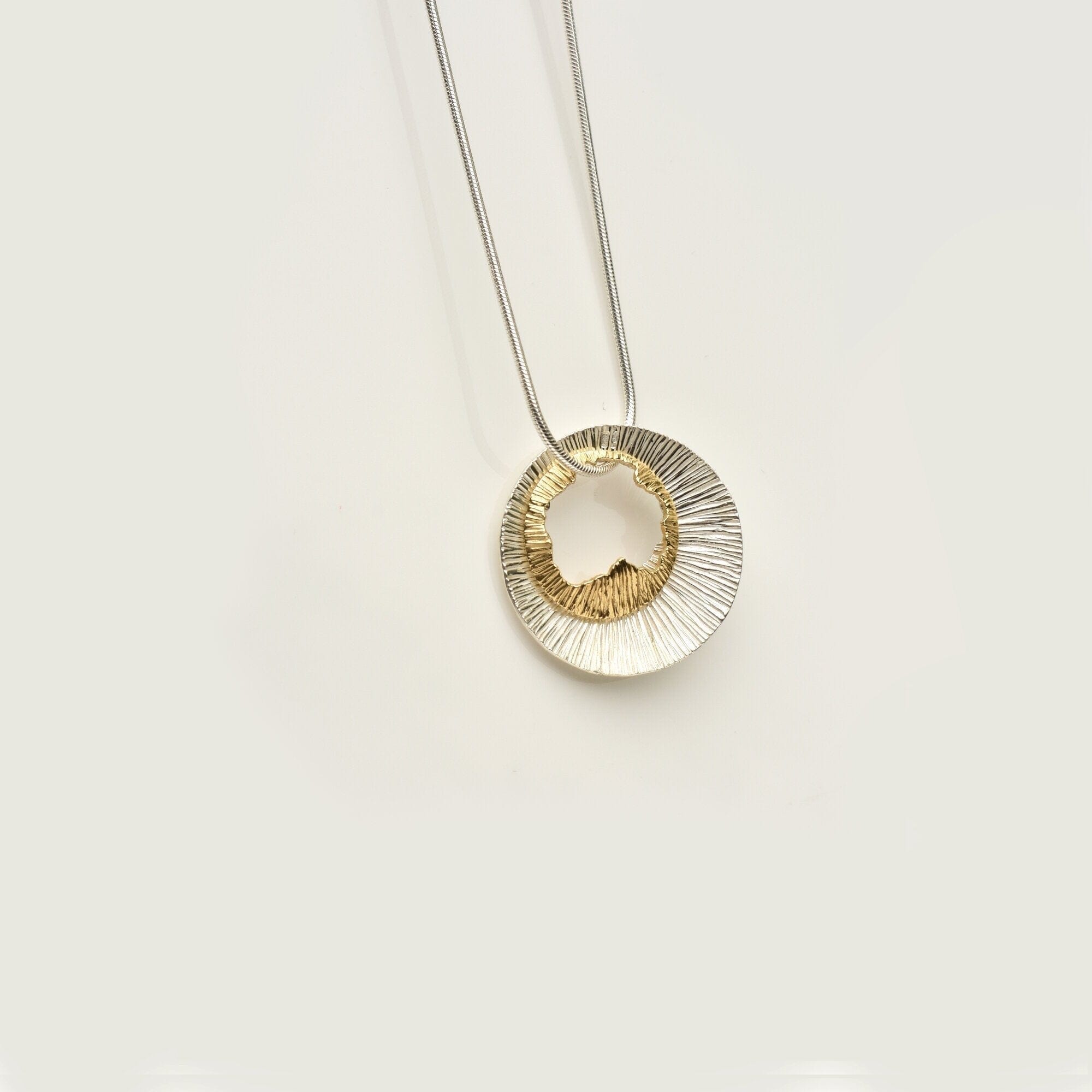 Martina Hamilton Pendants/Necklaces Shell | Sterling Silver and 9ct Solid Yellow Gold Pendant Large