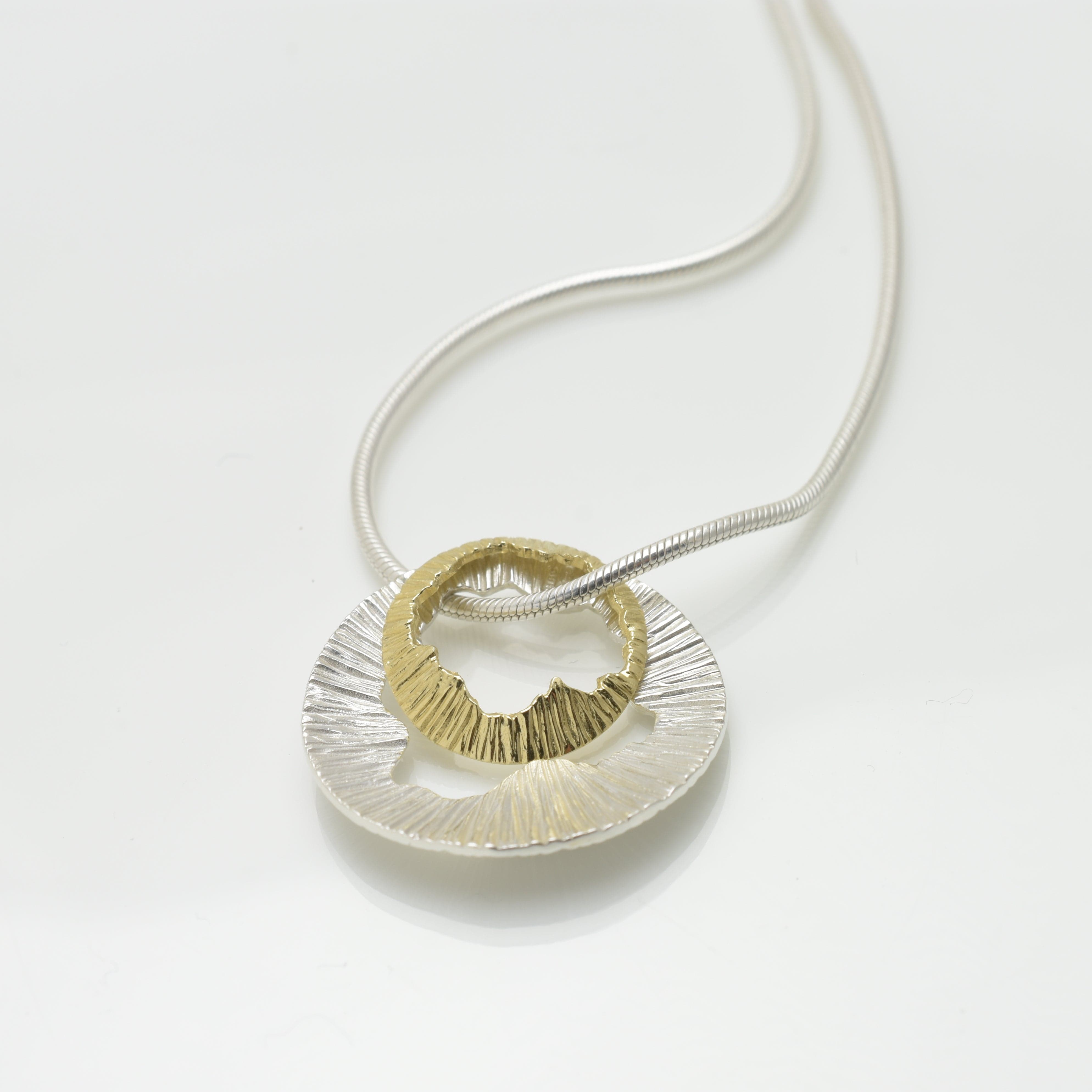 Martina Hamilton Pendants/Necklaces Shell | Sterling Silver and 9ct Solid Yellow Gold Pendant Medium