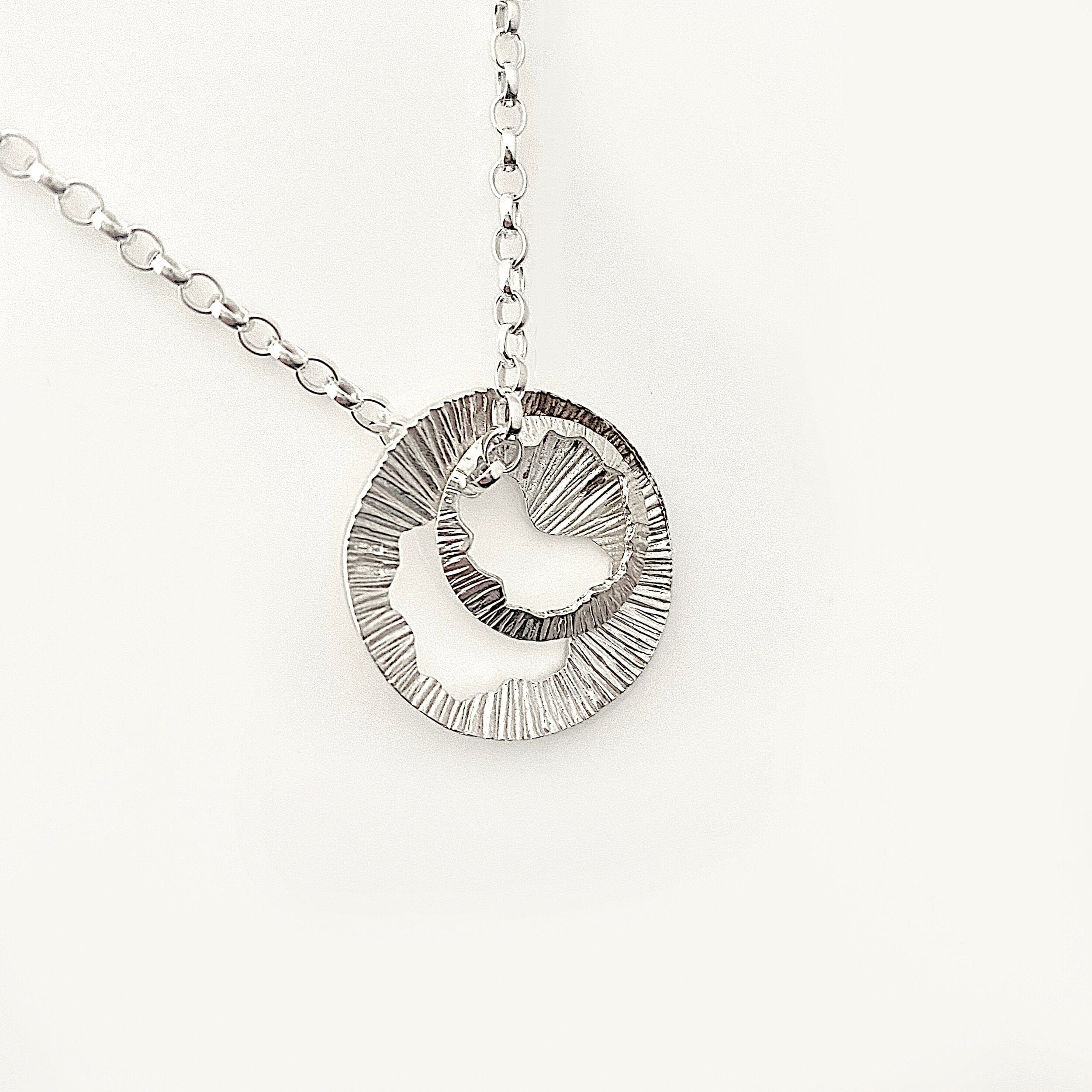 Martina Hamilton Pendants/Necklaces Shell | Sterling Silver Double Pendant Large