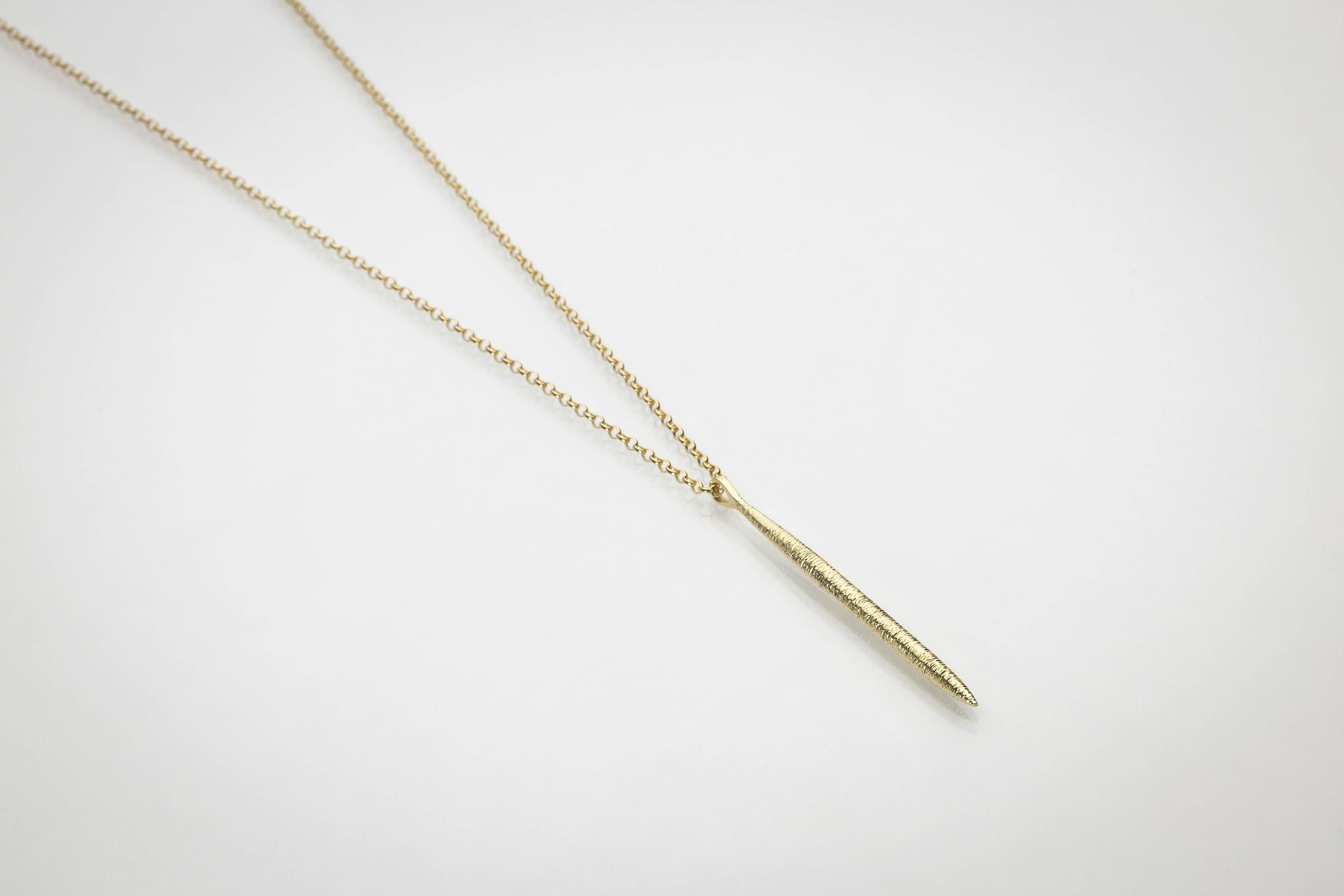 Martina Hamilton Pendants/Necklaces Síoda | 9ct Solid Gold Long Drop Pendant