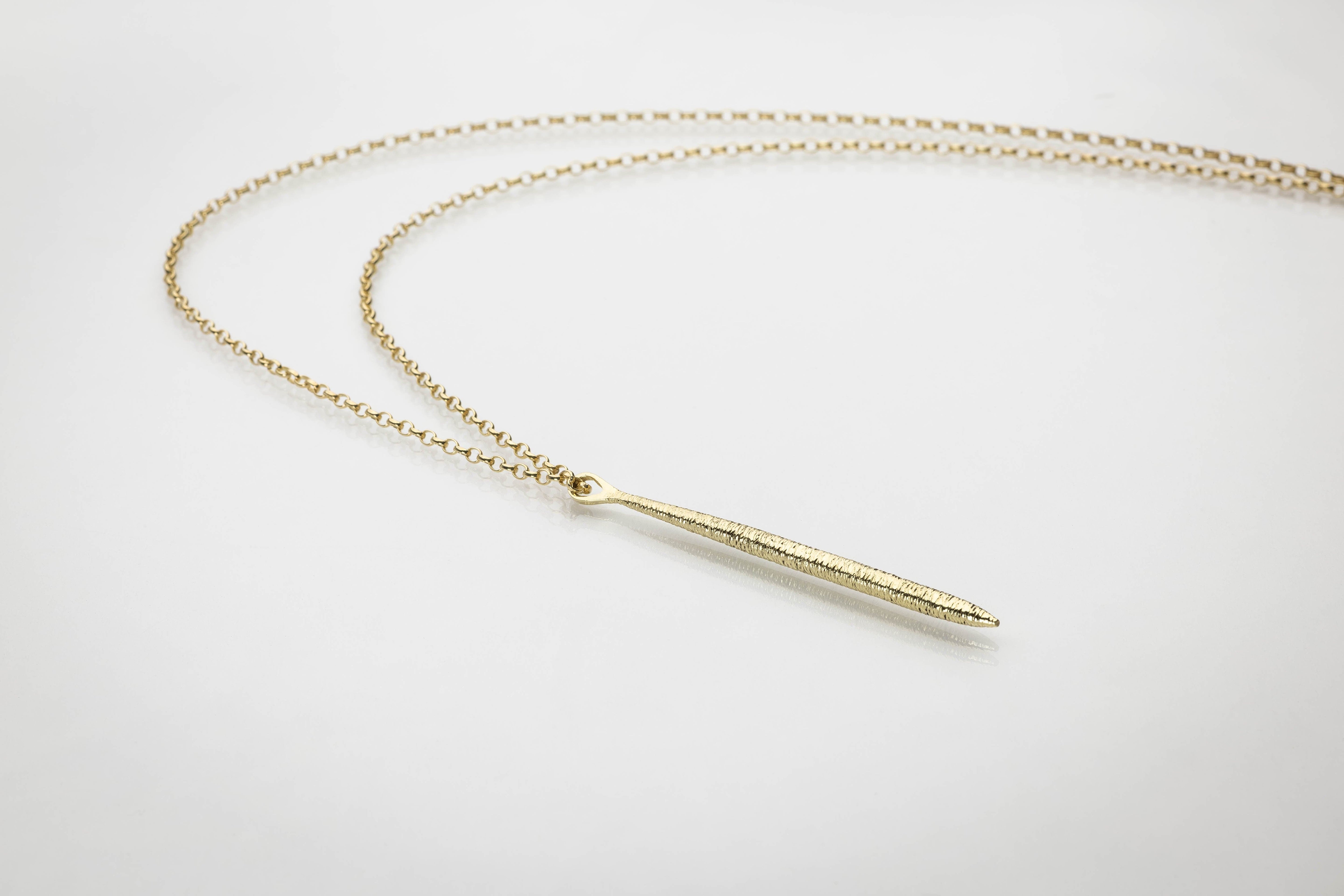 Martina Hamilton Pendants/Necklaces Síoda | 9ct Solid Gold Long Drop Pendant