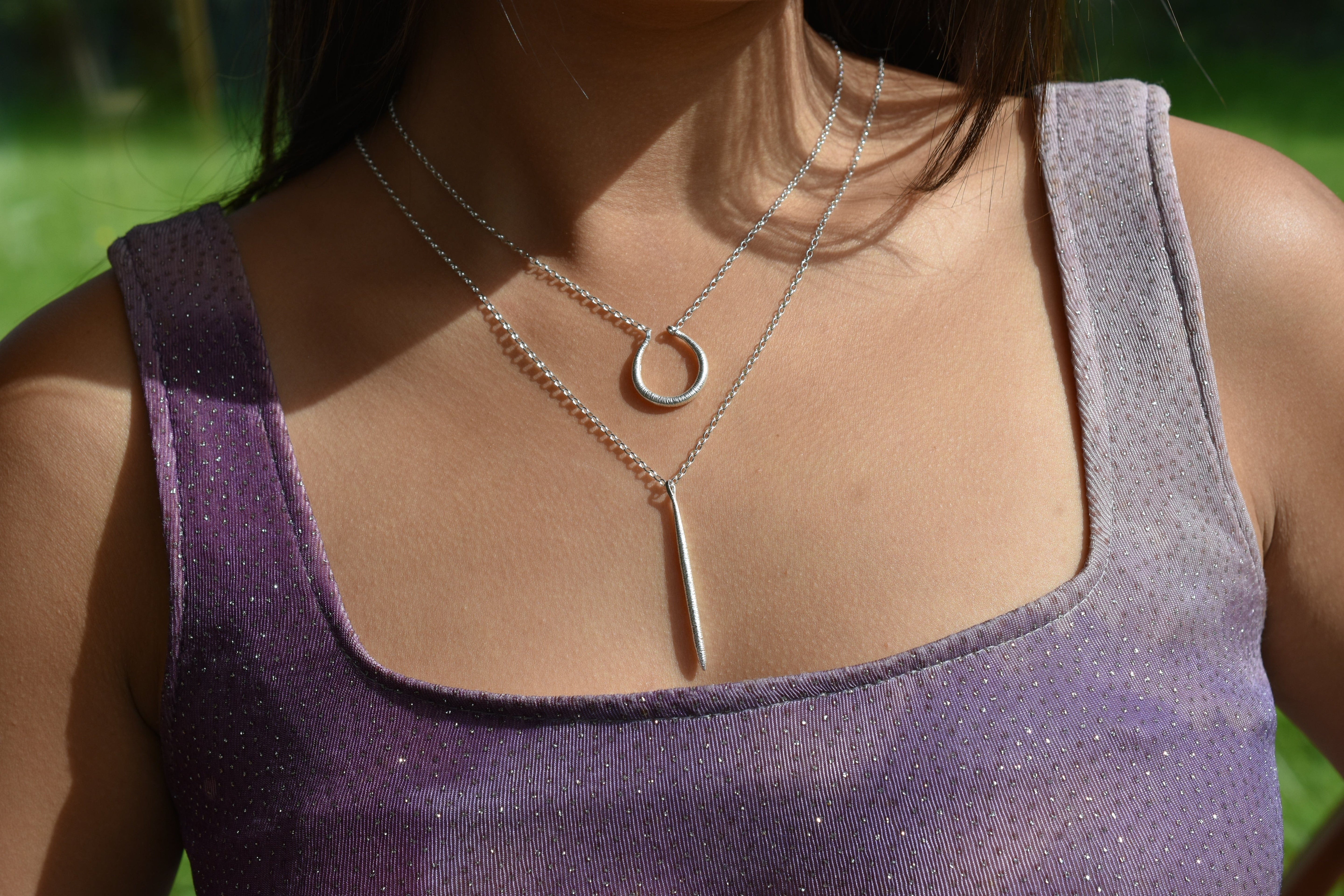 Martina Hamilton Pendants/Necklaces Síoda | Sterling Silver Long Drop Pendant
