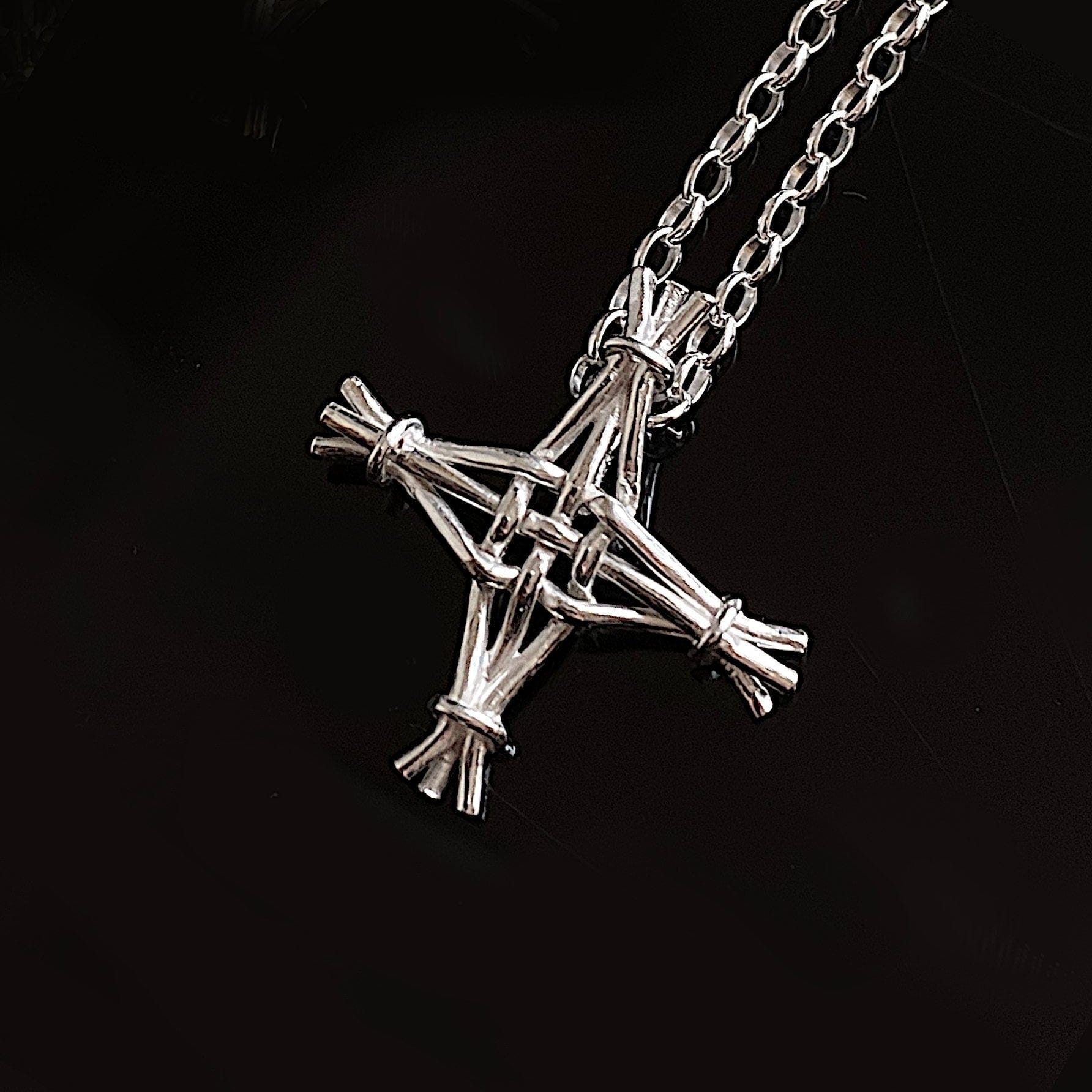 Martina Hamilton Pendants/Necklaces St. Brigid Cross | Sterling Silver Woven Reed Pendant Medium