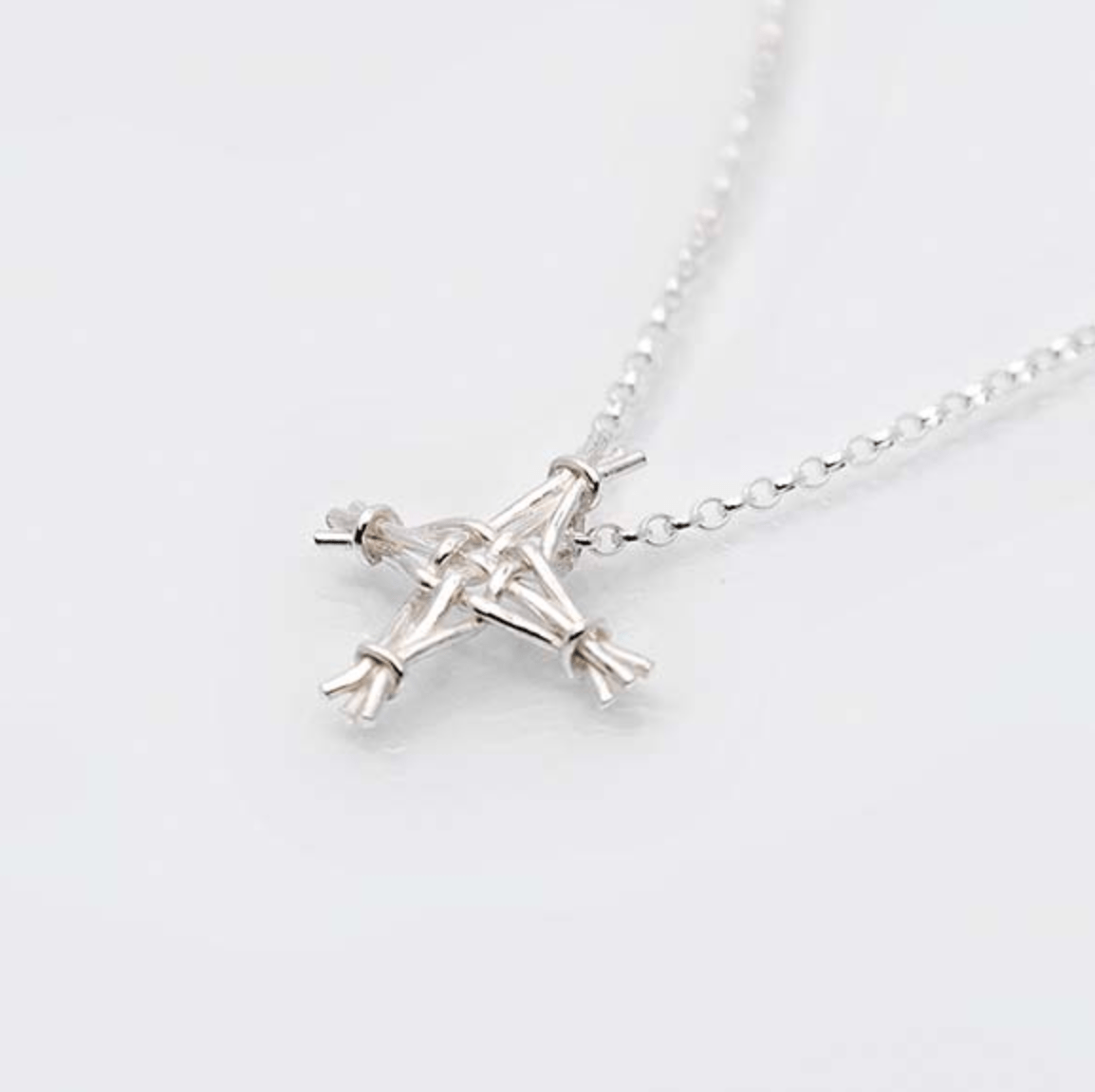 Martina Hamilton Pendants/Necklaces St. Brigid Cross | Sterling Silver Woven Reed Pendant Medium