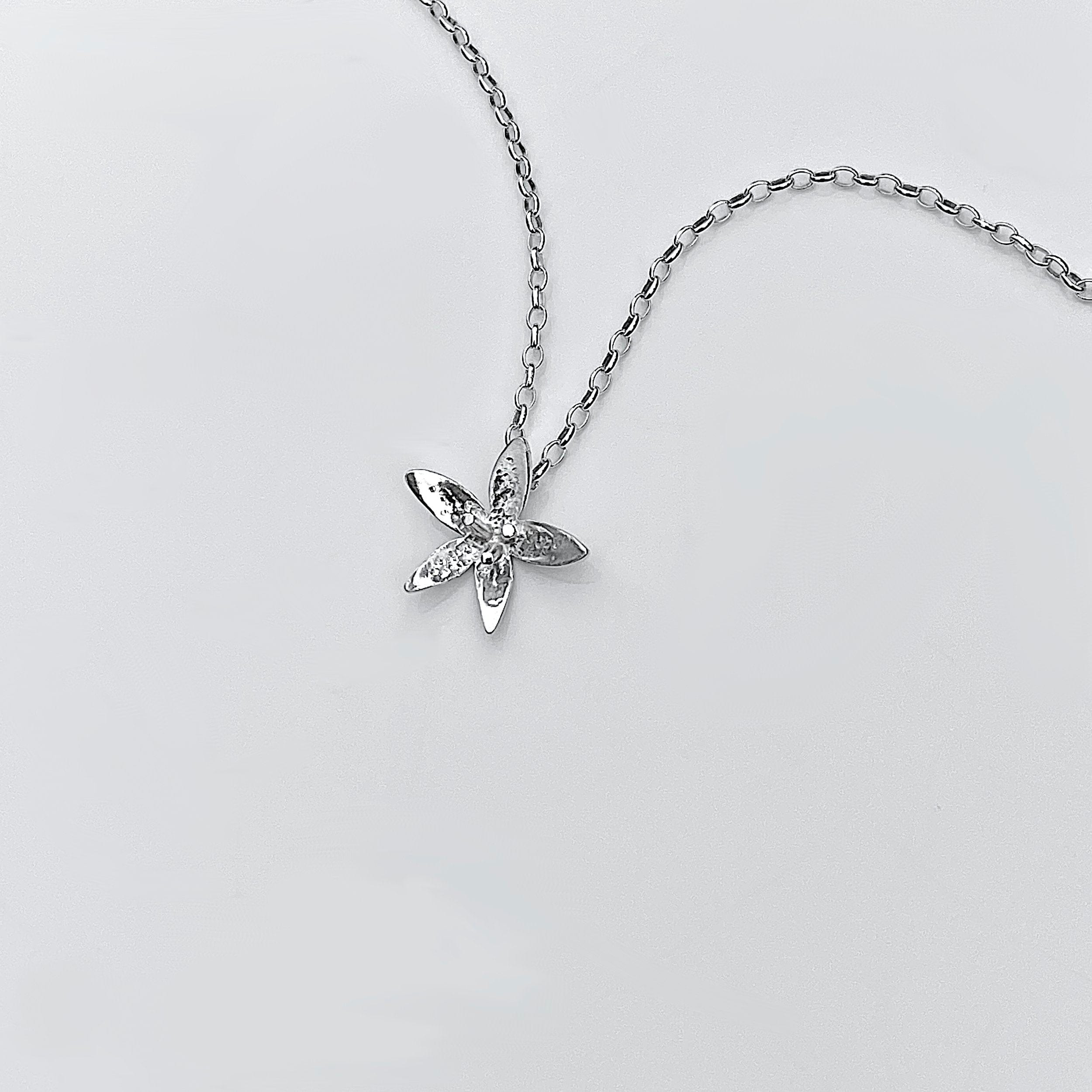 Martina Hamilton Pendants/Necklaces Star Flower | Sterling Silver Bell Chain Pendant Small