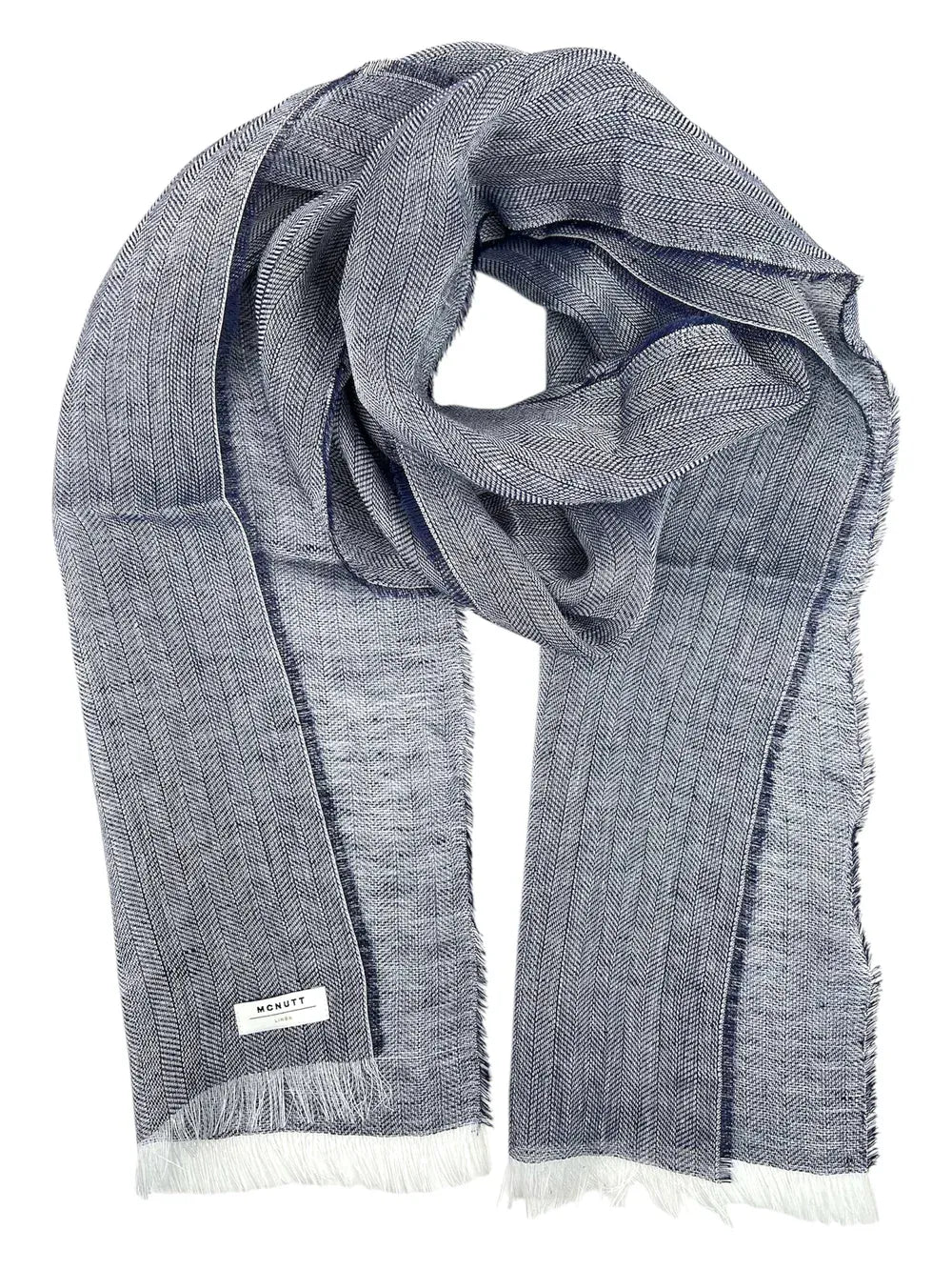 McNutt Scarves Scarf Linen Scarf | Navy