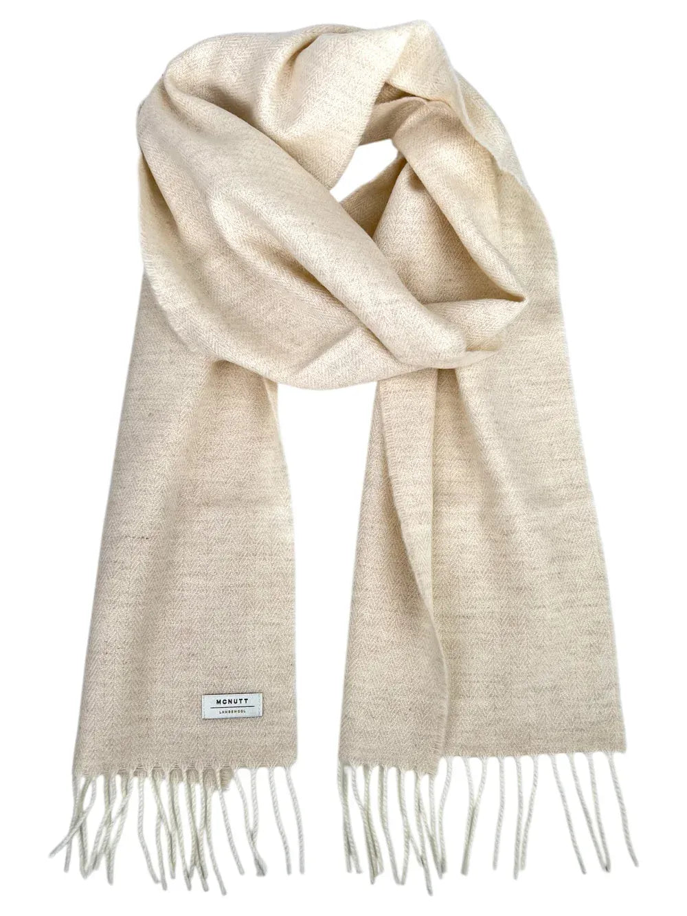 McNutt Scarves Scarves Herringbone Scarf |  Natural Toned Linen