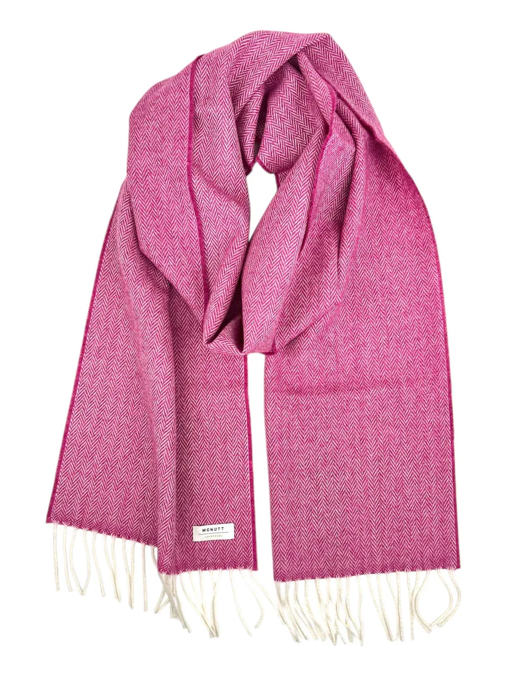 McNutt Scarves Scarves Merino Lambswool Scarf | Beetroot Herringbone