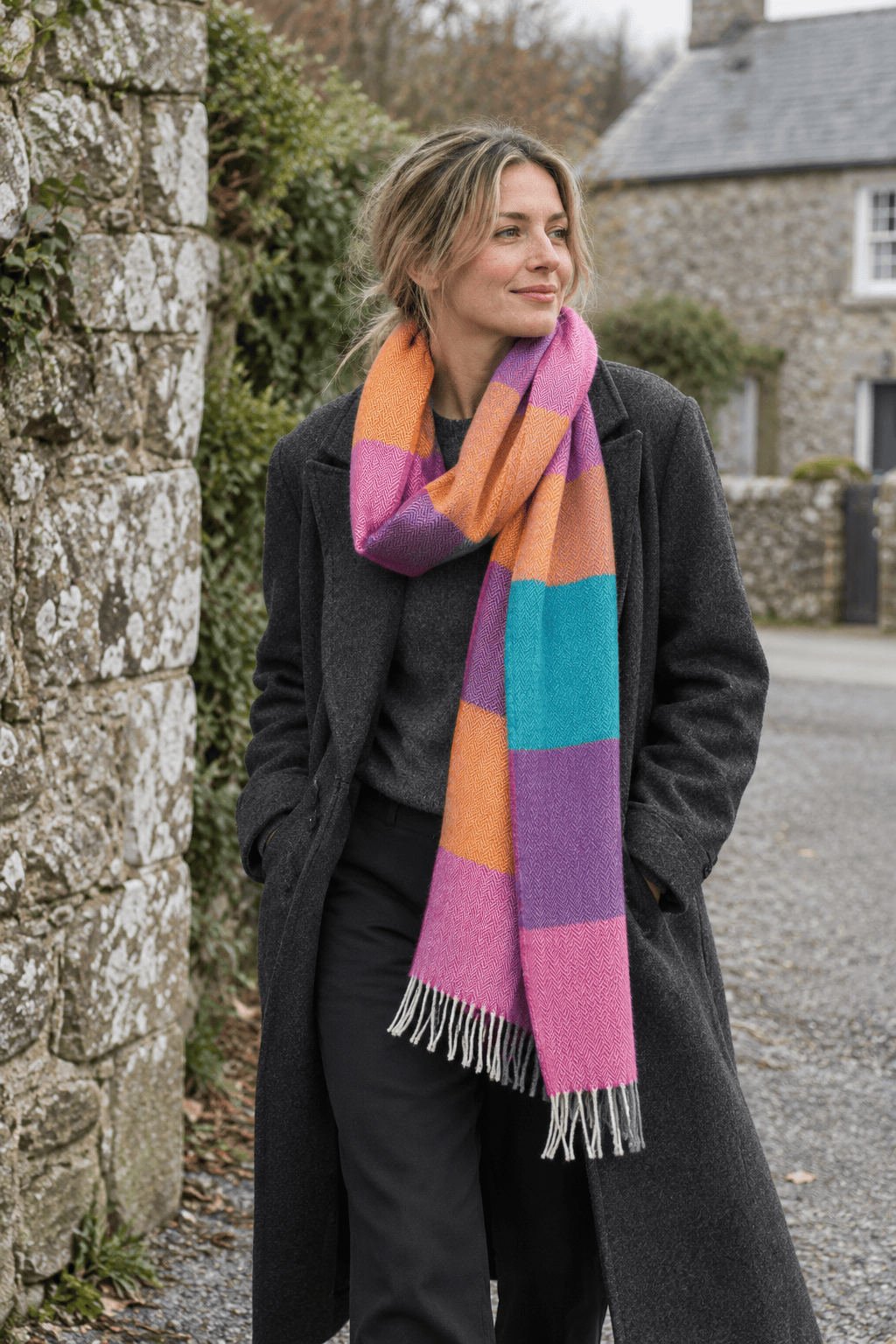 McNutt Scarves Scarves Merino Lambswool Scarf | Hyacinth & Orange
