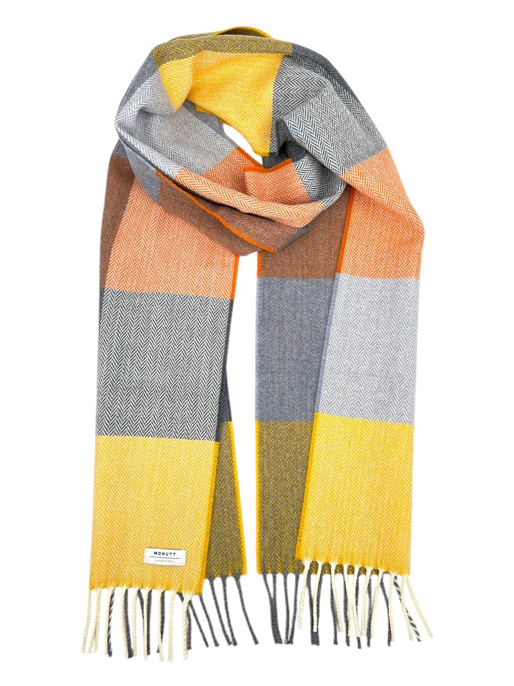 McNutt Scarves Scarves Merino Lambswool Scarf | Orange Smoke