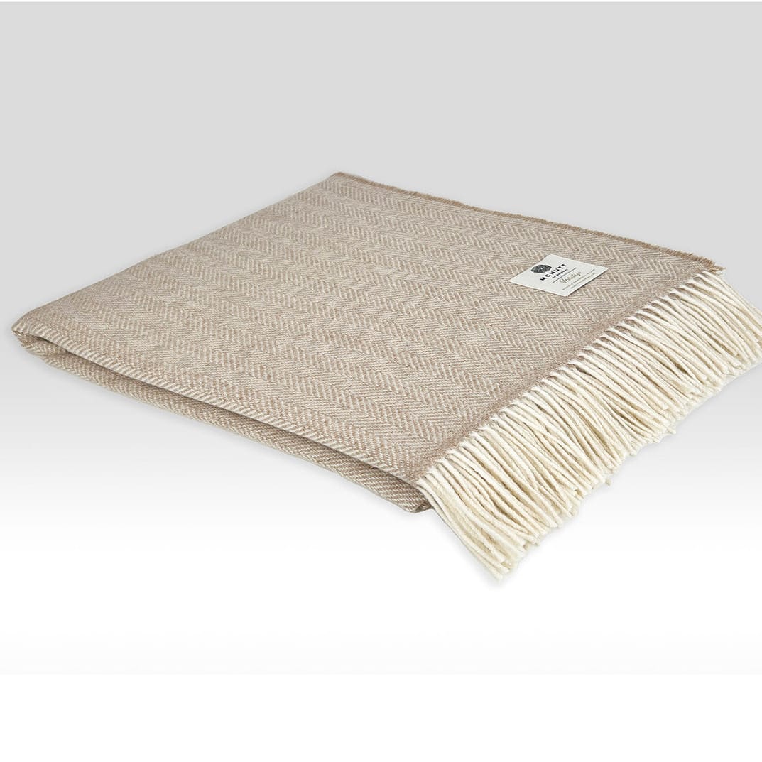 McNutt Throw Heritage Tweed Throw | Sandstone