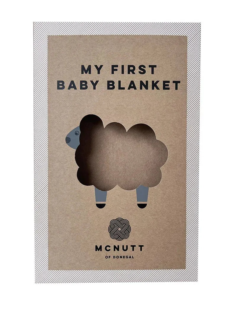 McNutt Throw Whispering Blue | 100% Lambswool Baby Blanket