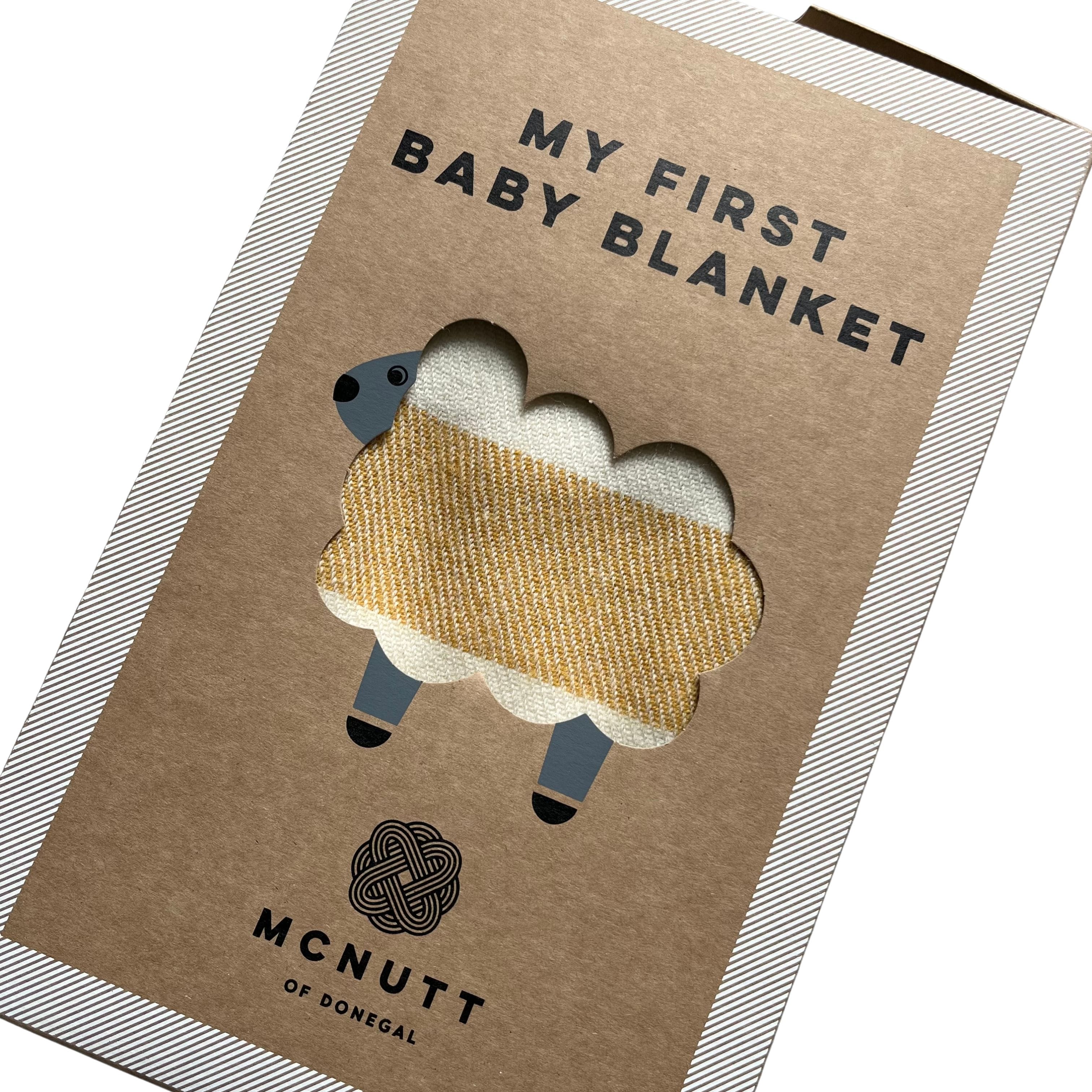 McNutt Throw Whispering Lemon | 100% Lambswool Baby Blanket