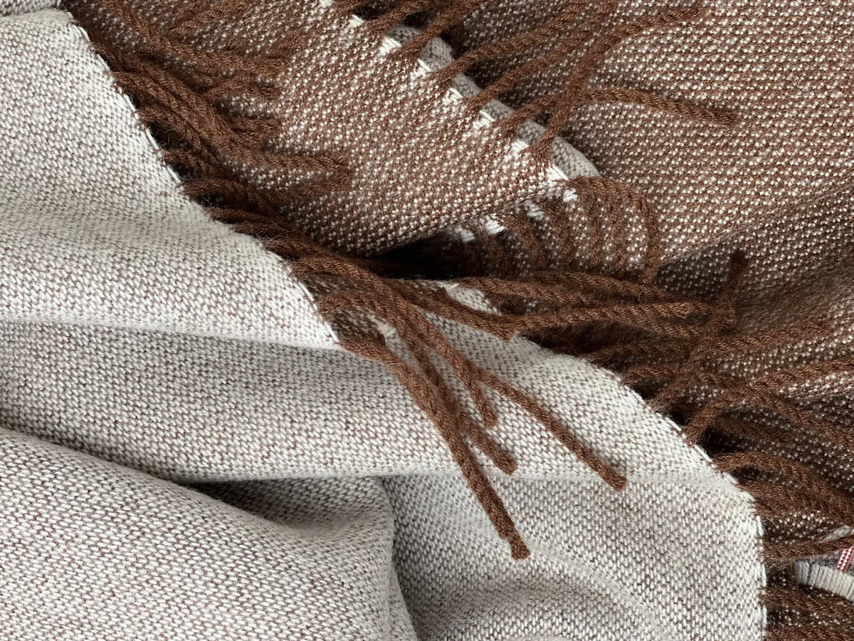 McNutt Throws & Blankets Merino Reversible Throw | Cappucino
