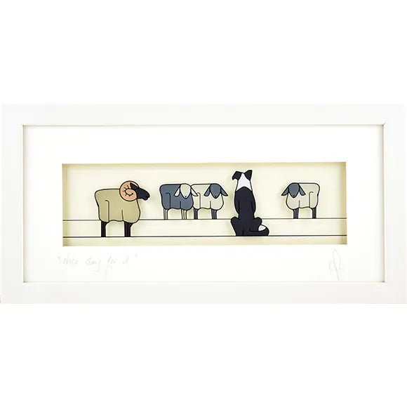 A nice day for it | Framed Glass Painting