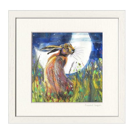 Hare & Moon | Framed Art Print