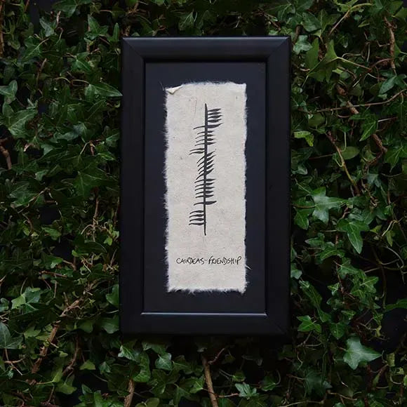 Ogham Wish Cairdeas Friendship | Framed Art Work
