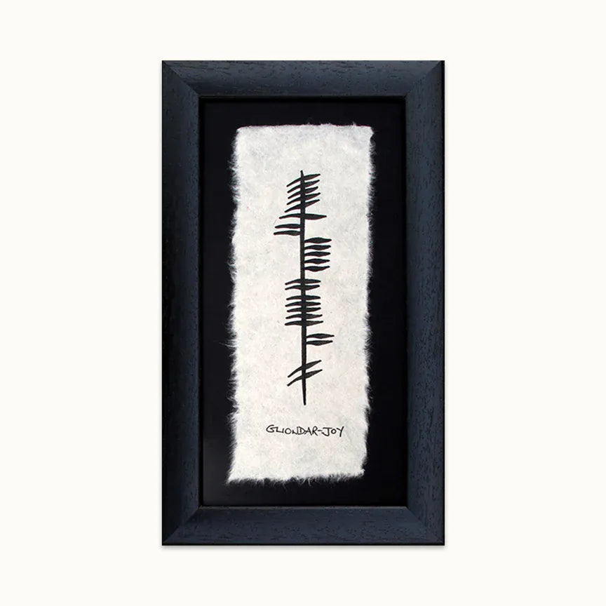 Ogham Wish Gliondar - Joy  | Framed Artwork