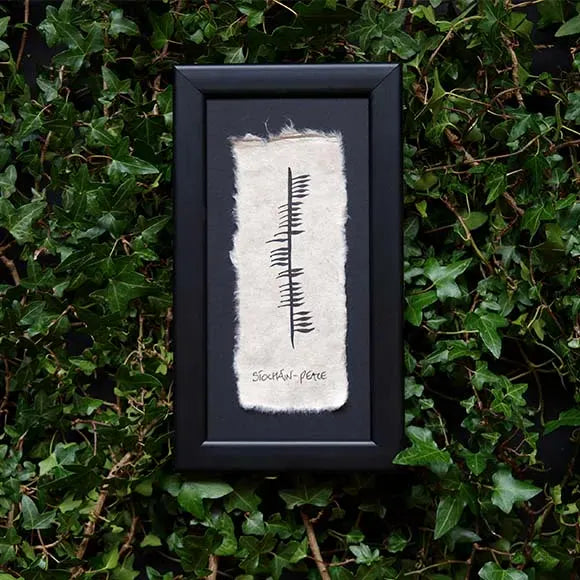 Ogham Wish Siochain - Peace | Framed Artwork