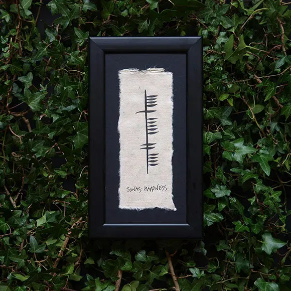 Ogham Wish Sonas - Happiness | Framed Artwork