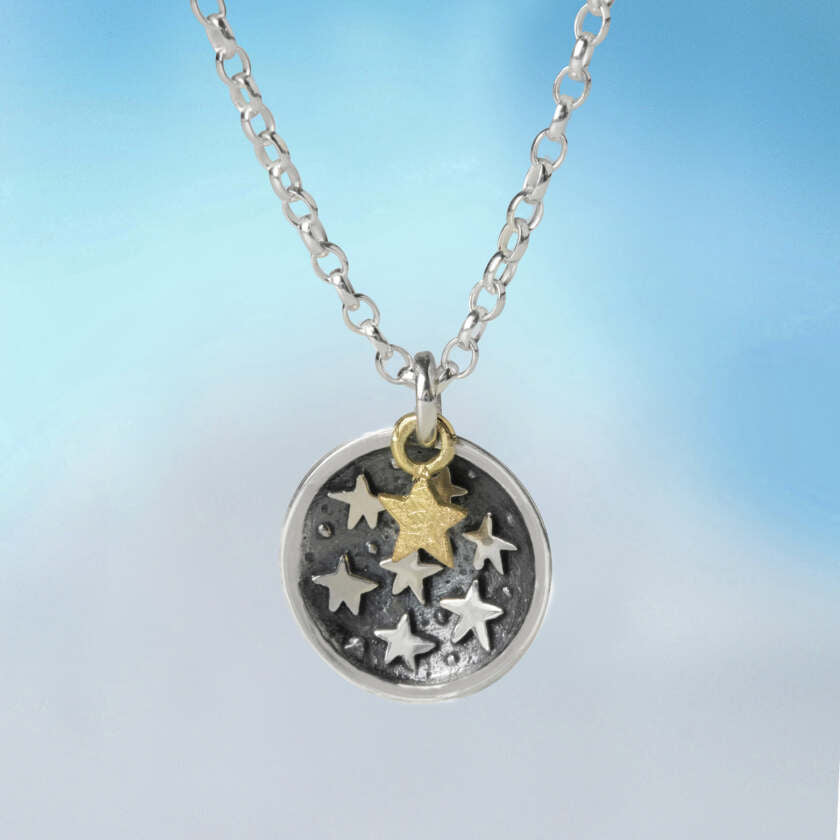 One in a Zillion | Sterling Silver With Gold Star Pendant