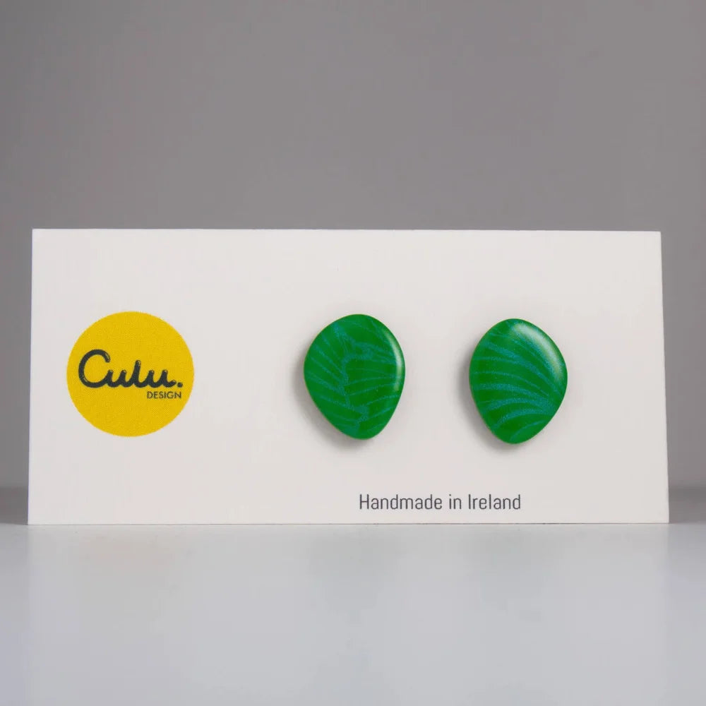 Pebble Emerald | Stud Earrings