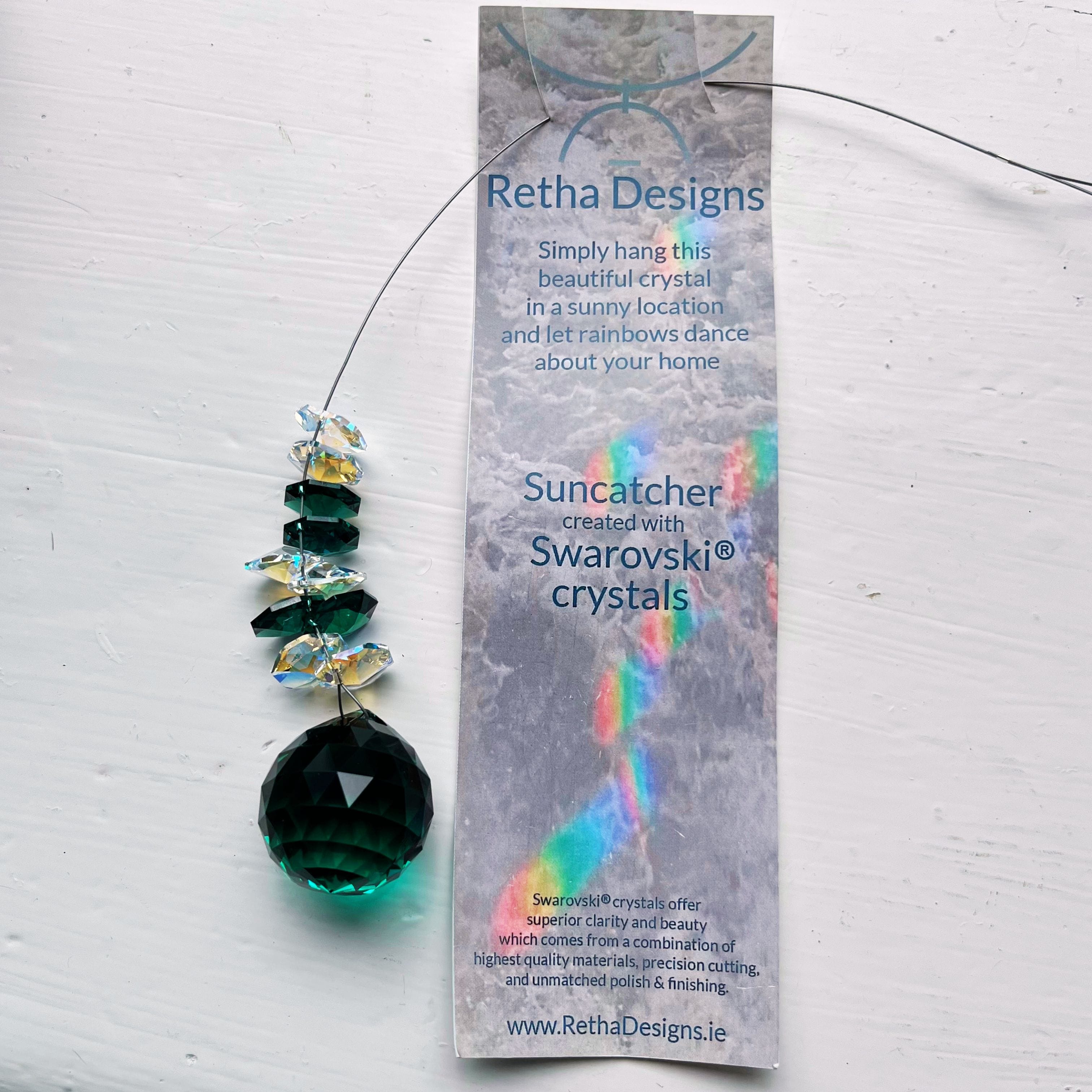 Retha Designs Emerald Swarovski | Ball Suncatcher
