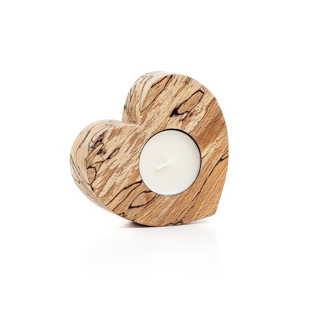 Sam Agus Nessa Mo Chroí Heart | Tea Light Wooden Holder