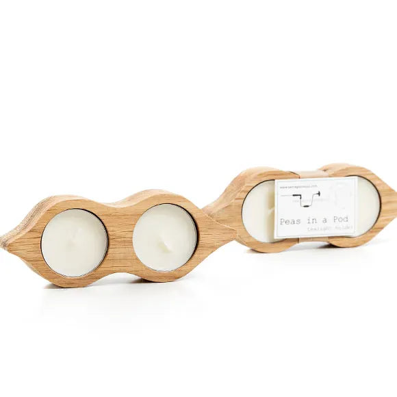 Sam Agus Nessa Peas in a Pod | Pair Candles & Holder