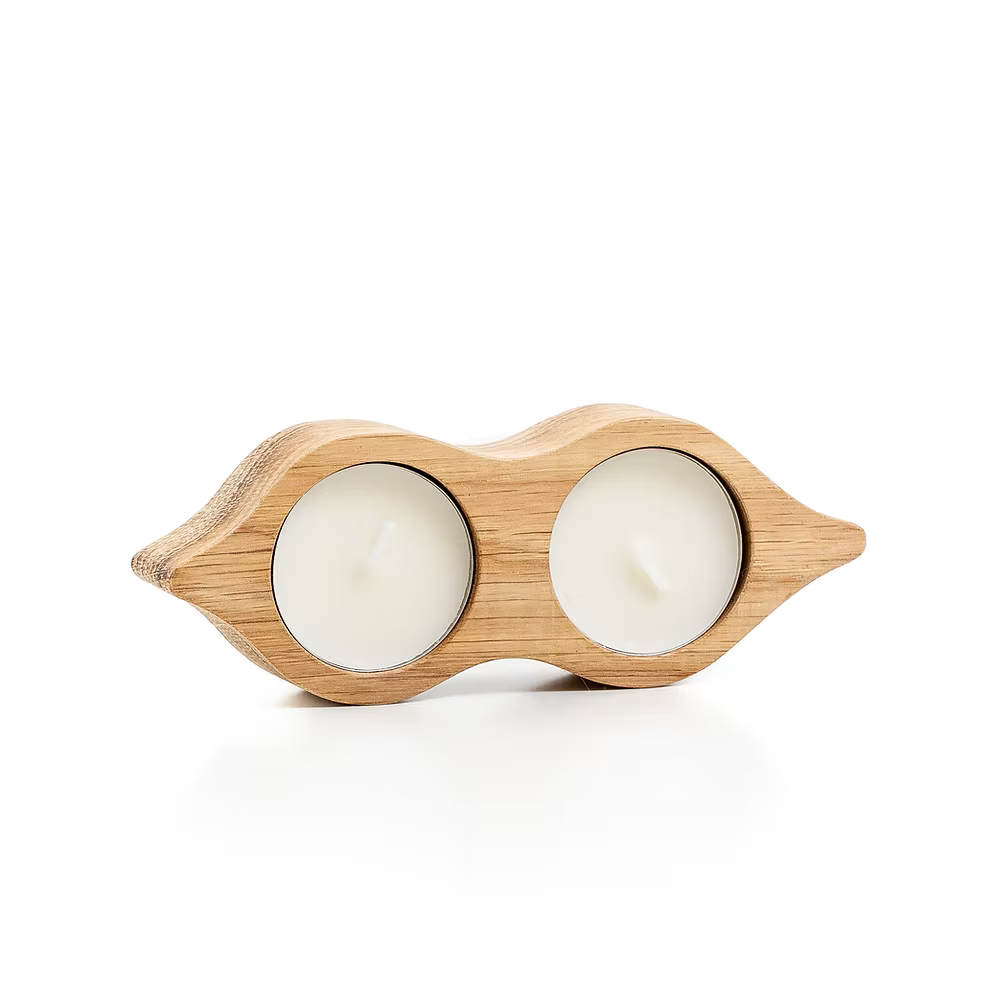 Sam Agus Nessa Peas in a Pod | Pair Candles & Holder