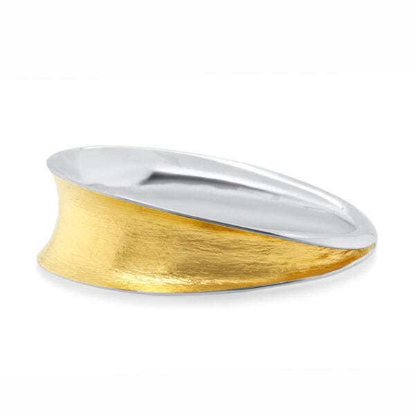 Seamus Gill Bracelets/Bangles Flowing Curves | Sterling Silver & 22ct Gold Plated Bangle