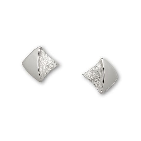 Shadow Lines | Sterling Silver Square Earrings