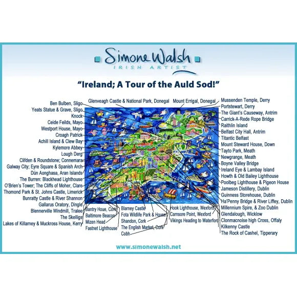 Simone Walsh Ireland A Tour of the Auld Sod | Framed Art Print