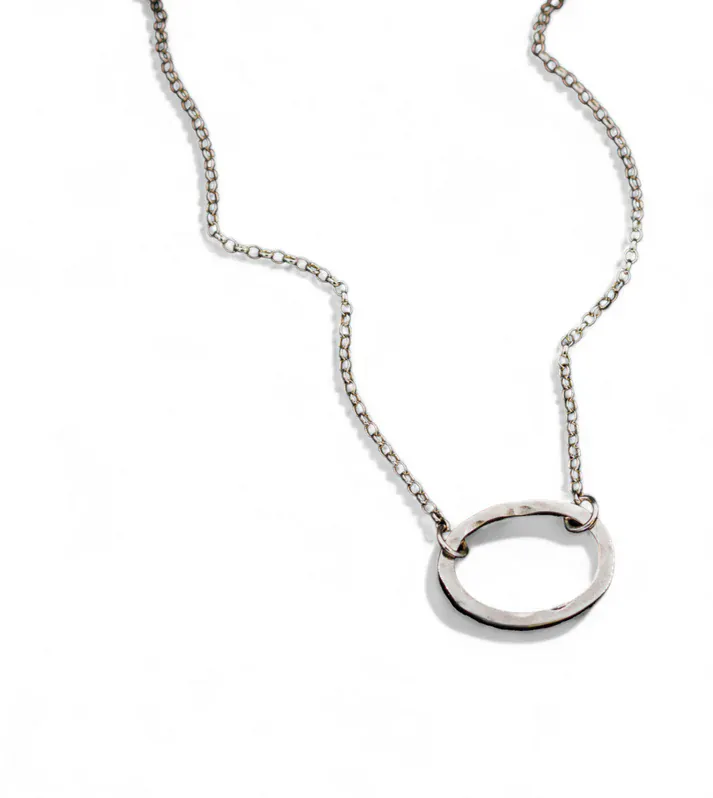 Lynsey De Burca Pendants/Necklaces Tarrea | Sterling Silver Oval Pendant