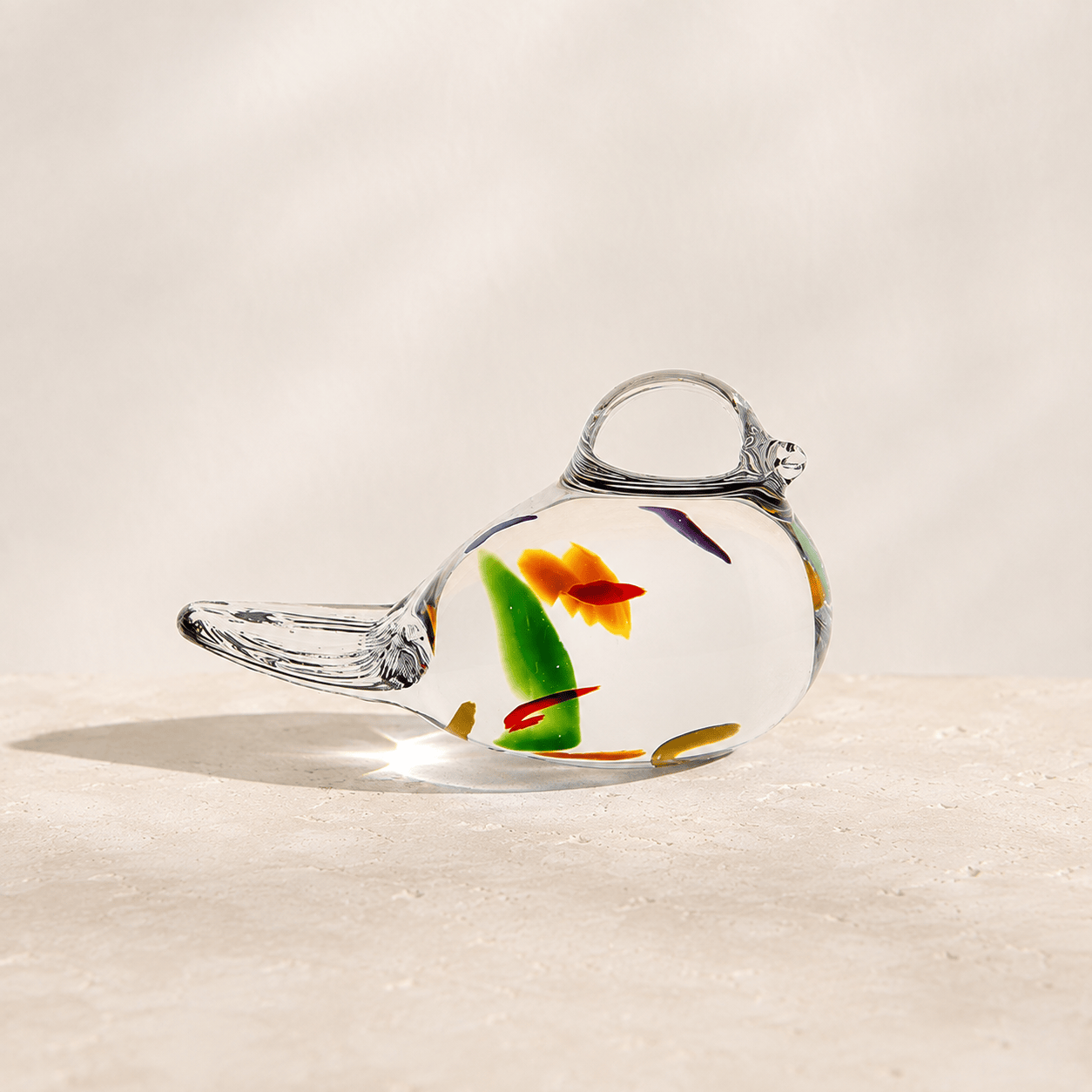 The Irish Handmade Glass Company Handmade Glass Ornament | Wildflower Love Bird