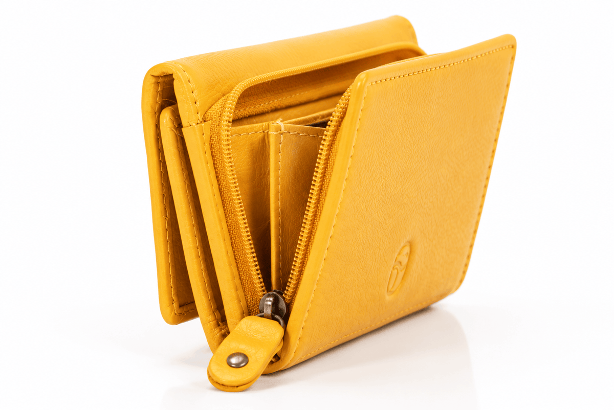 Tinnakeenly Leathers Wallets & Purses Leather Wallets | Mustard Luxury Triple Fold Wallet