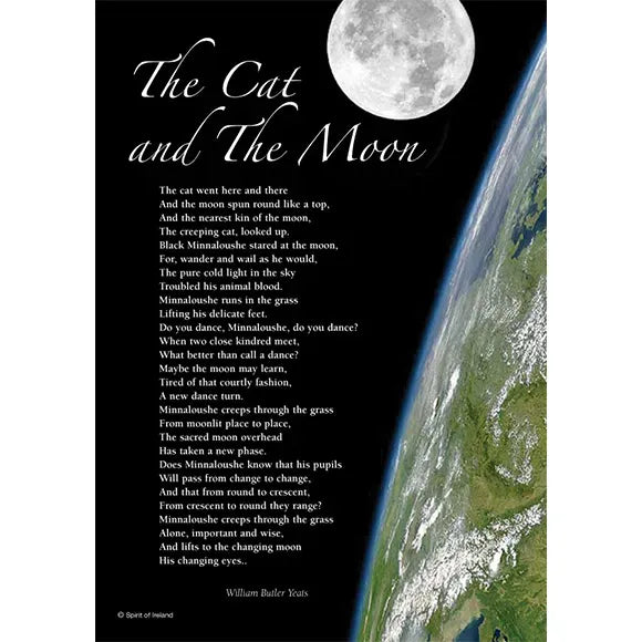 W.B Yeats The Cat and the Moon | Printed Poem